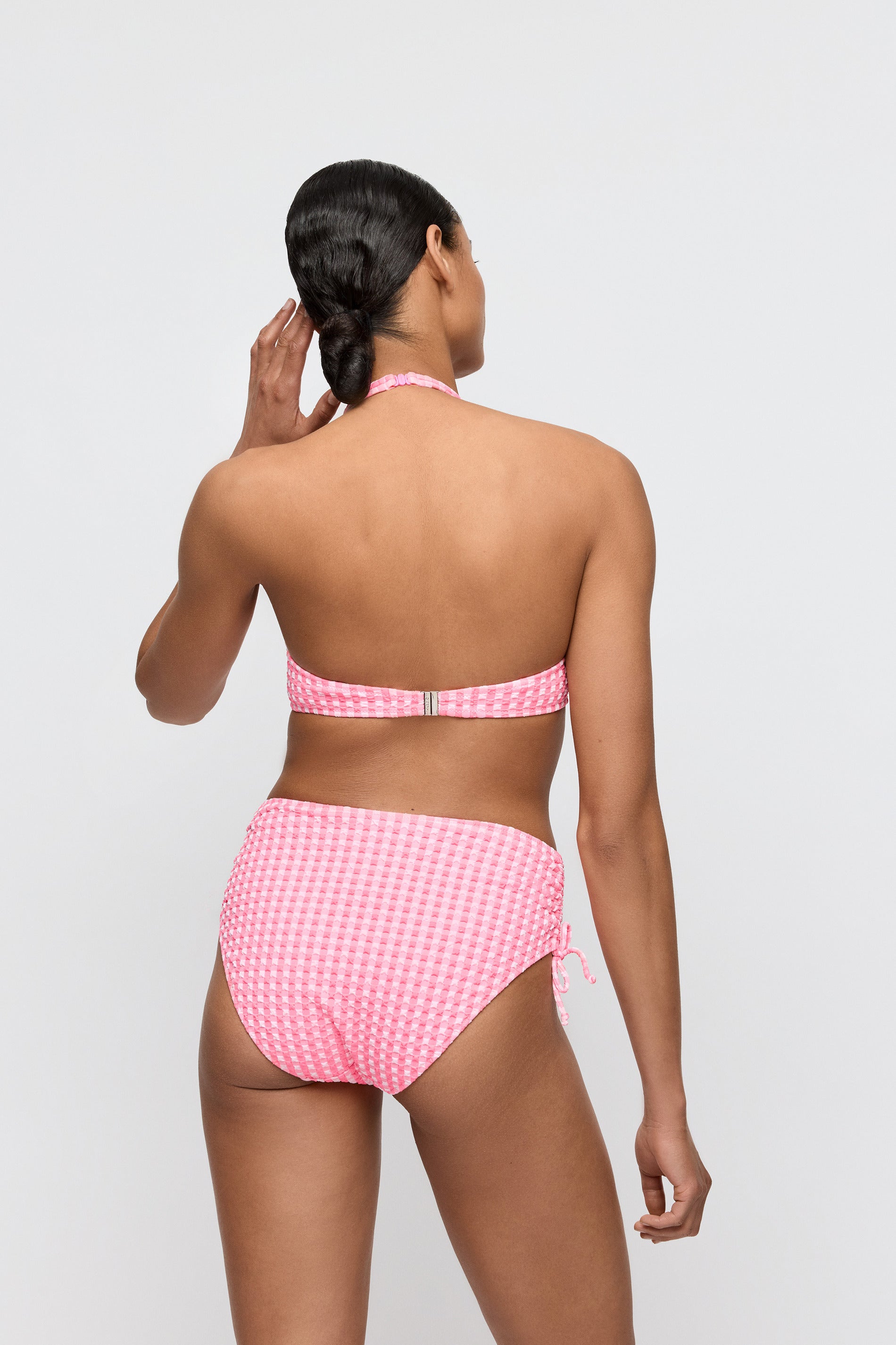 bikini tailleslip met strikjes - Rose Gingham