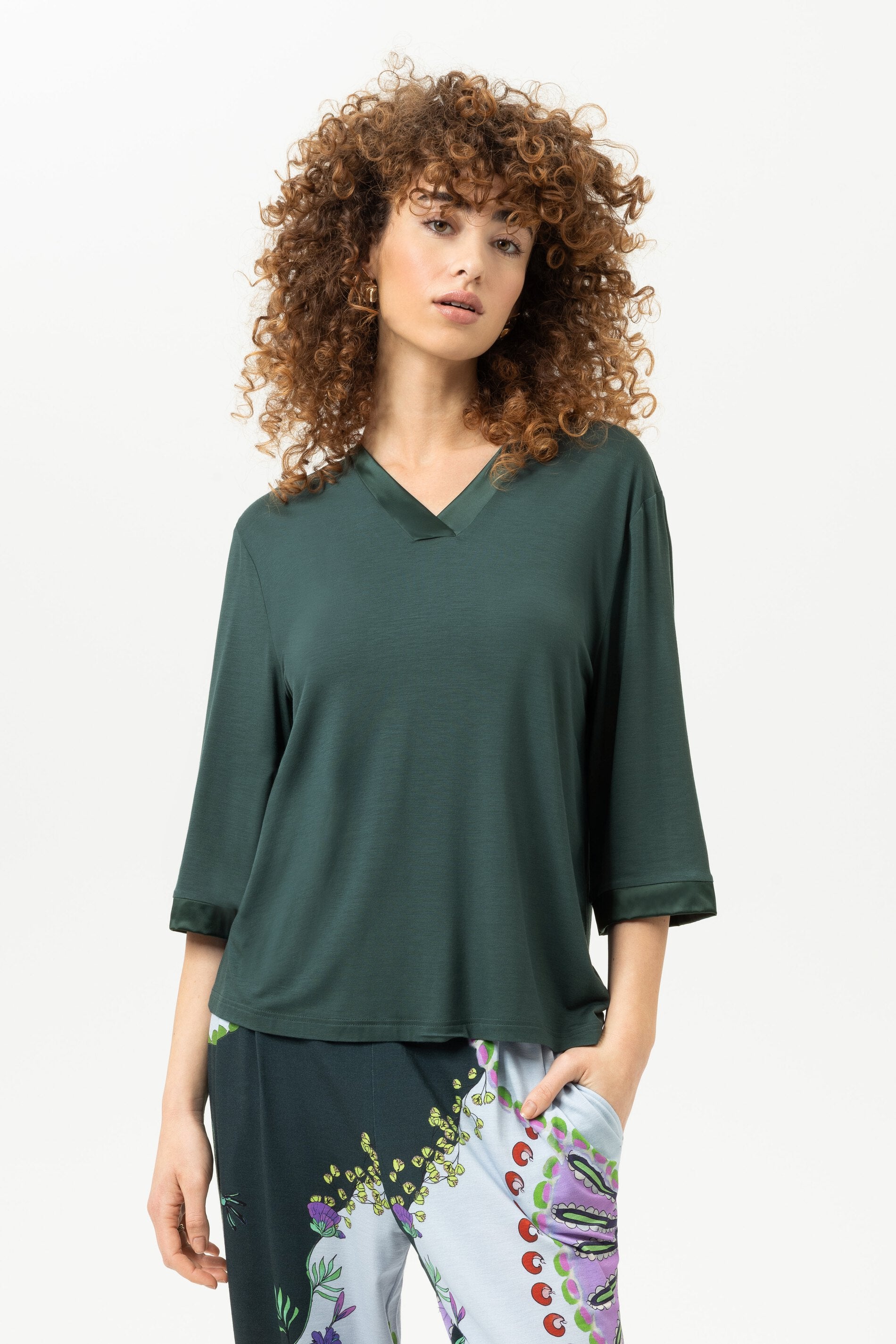 T-Shirt 3/4 Arm Serie Pure Chic Farbe Mystic Jade