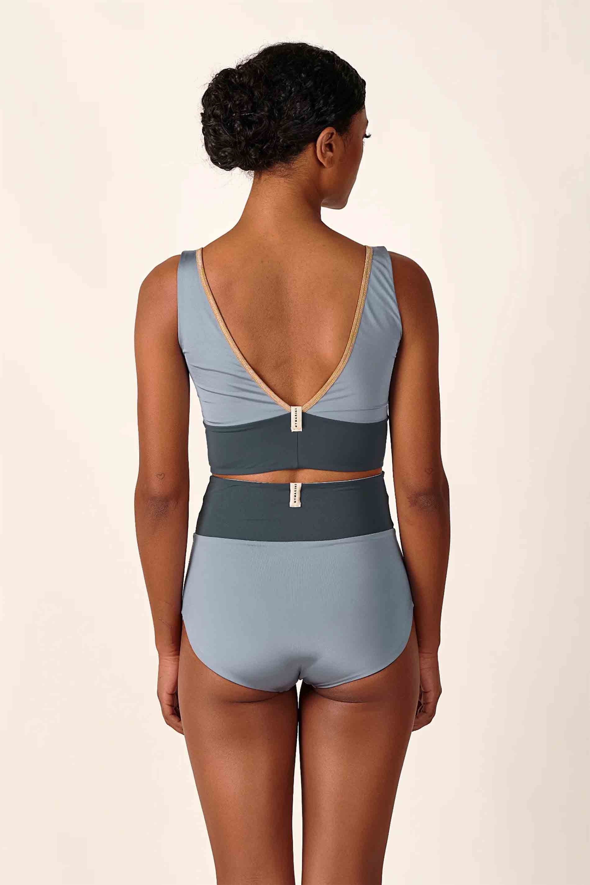 YOGA TOP - crystal-grey / front