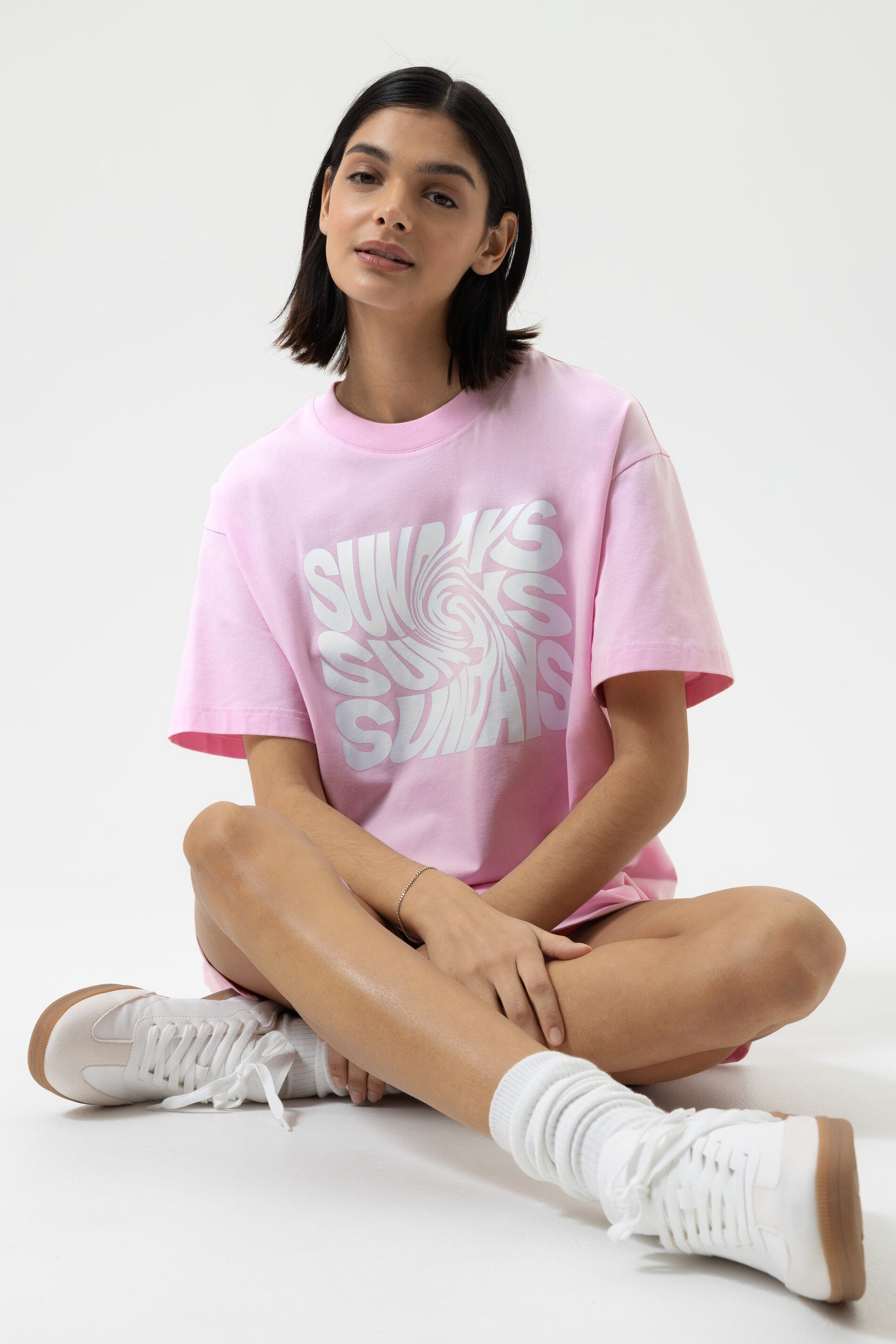 Nachthemd kurzarm - soft pink / set