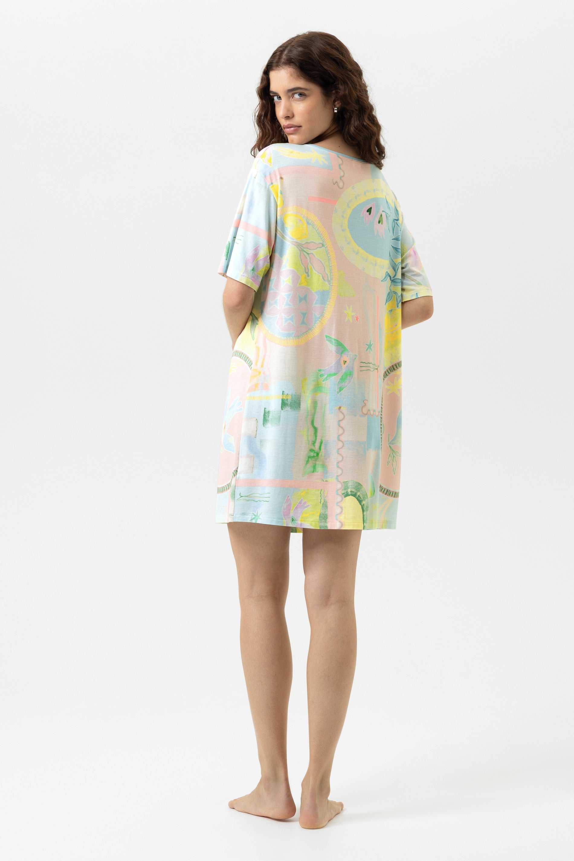 Bigshirt kurzarm - breezy blue