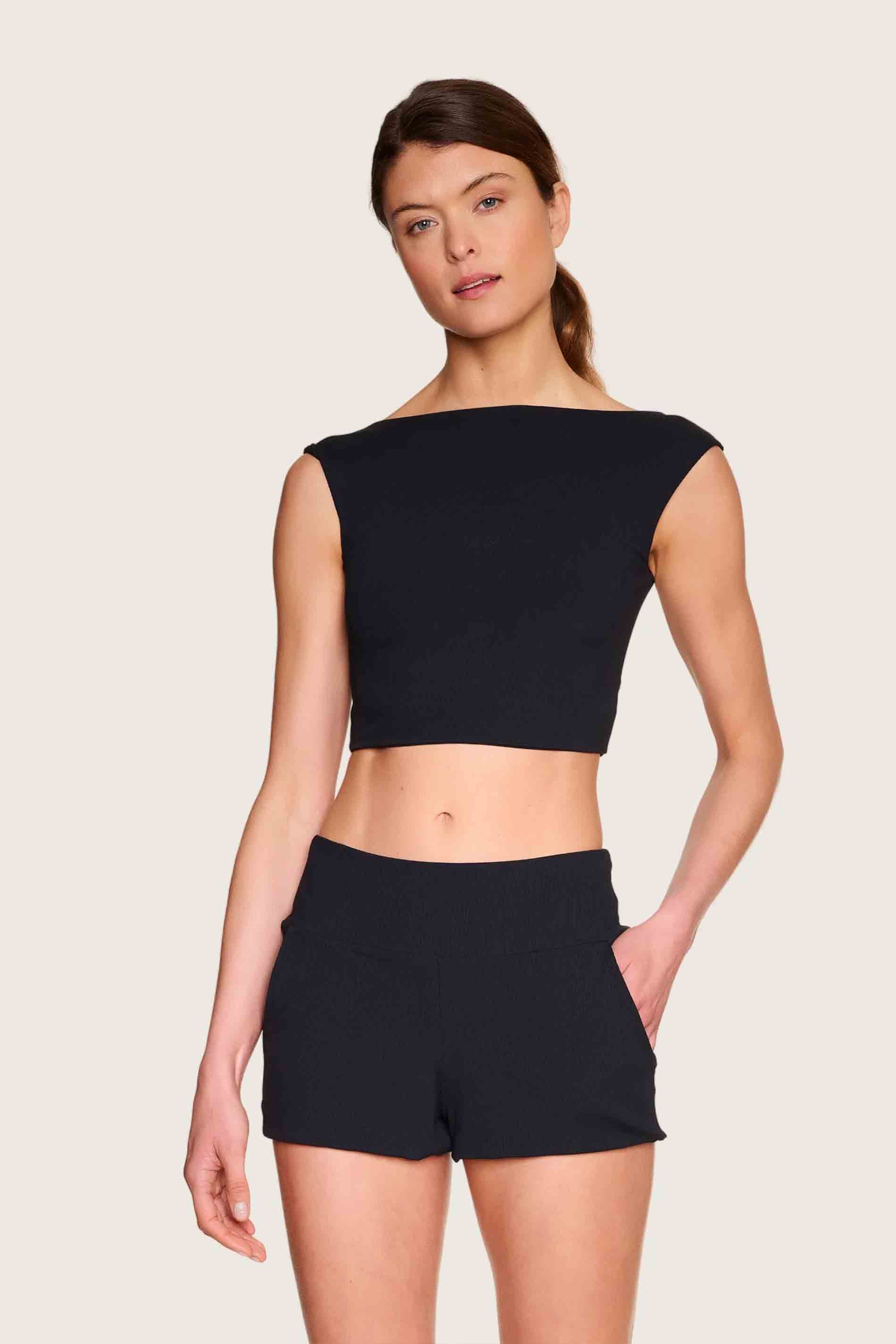 SEA TOP black - black / front