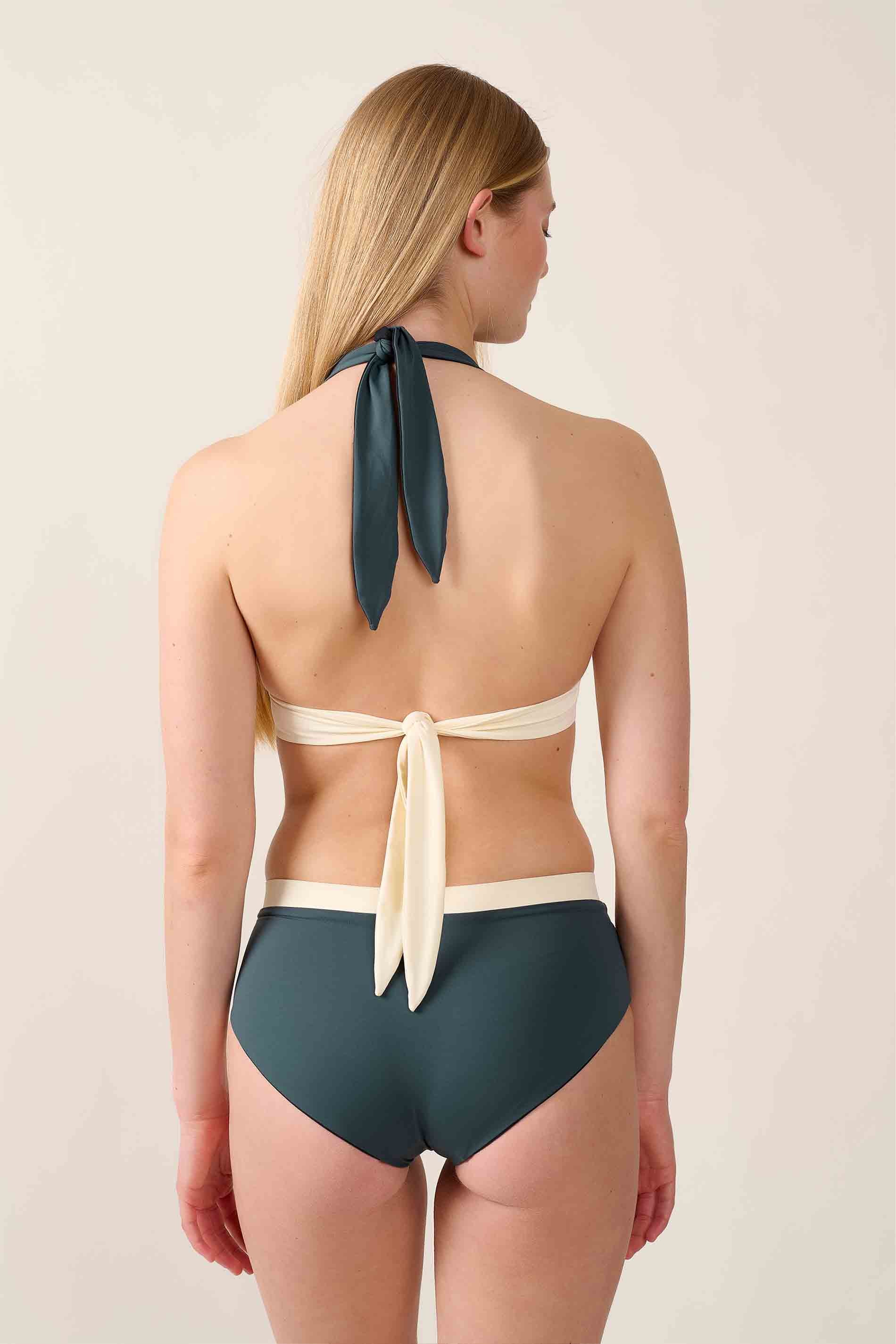 NECKHOLDER TOP - black-grey-white / back