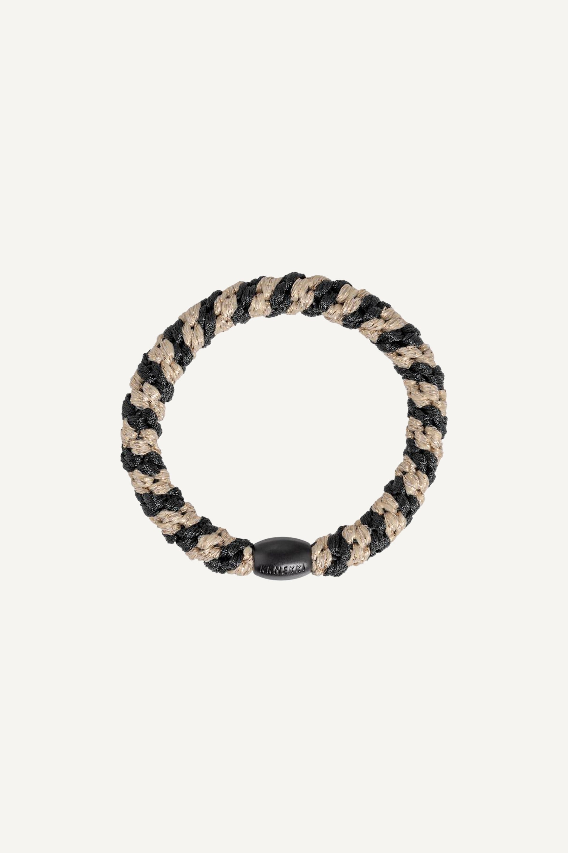Black-beige glitter stripe - Glitter