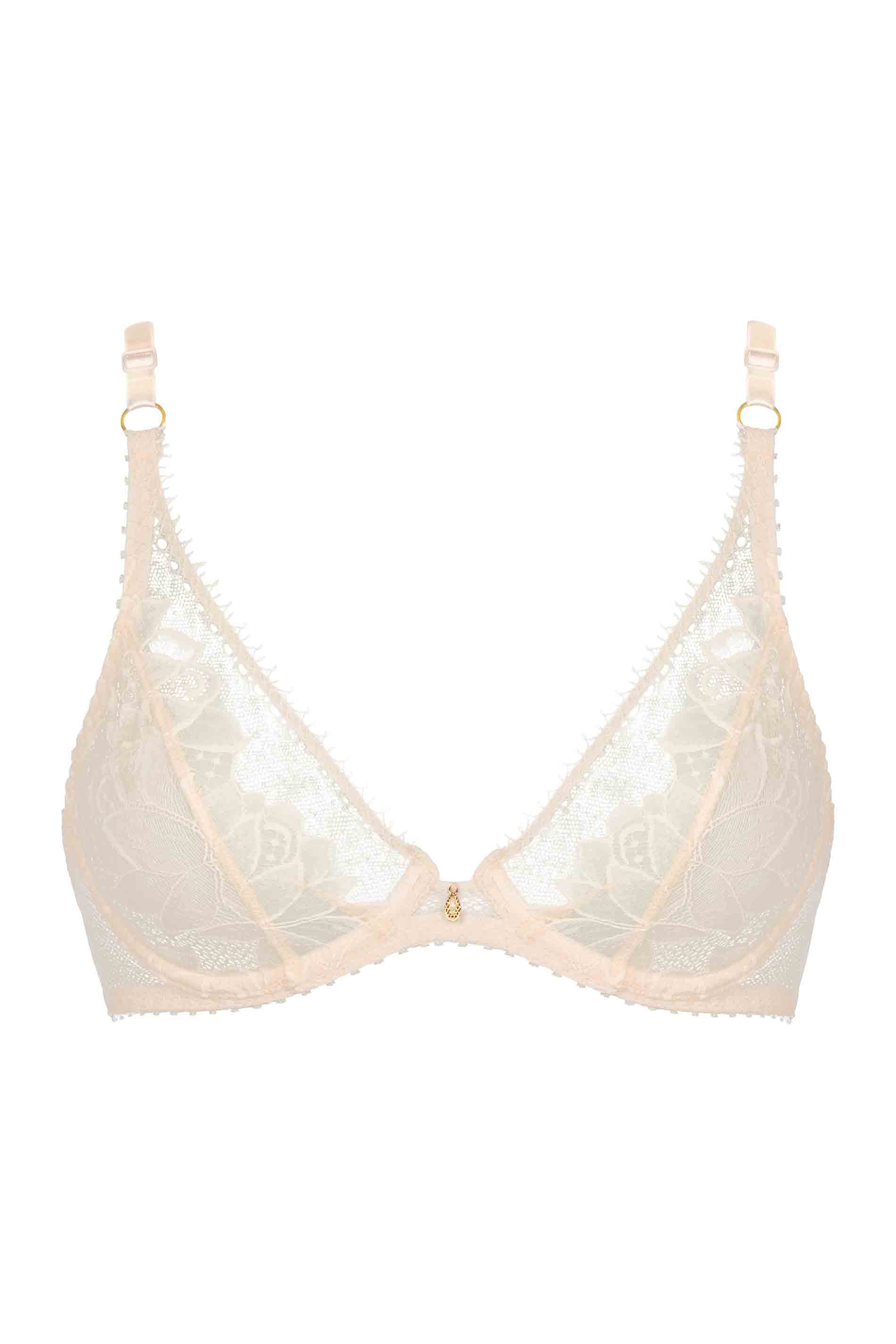 UNDERWIRED TRIANGLE BRA - LIGHT POWDER / fs