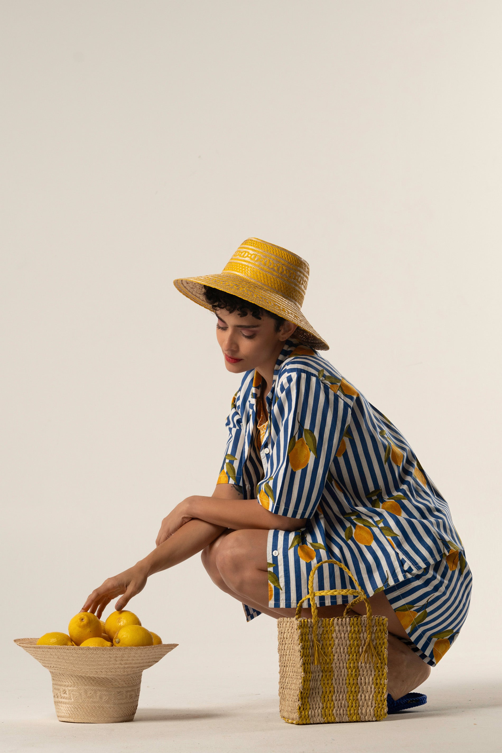 Amazon Short Set Lemon - grey