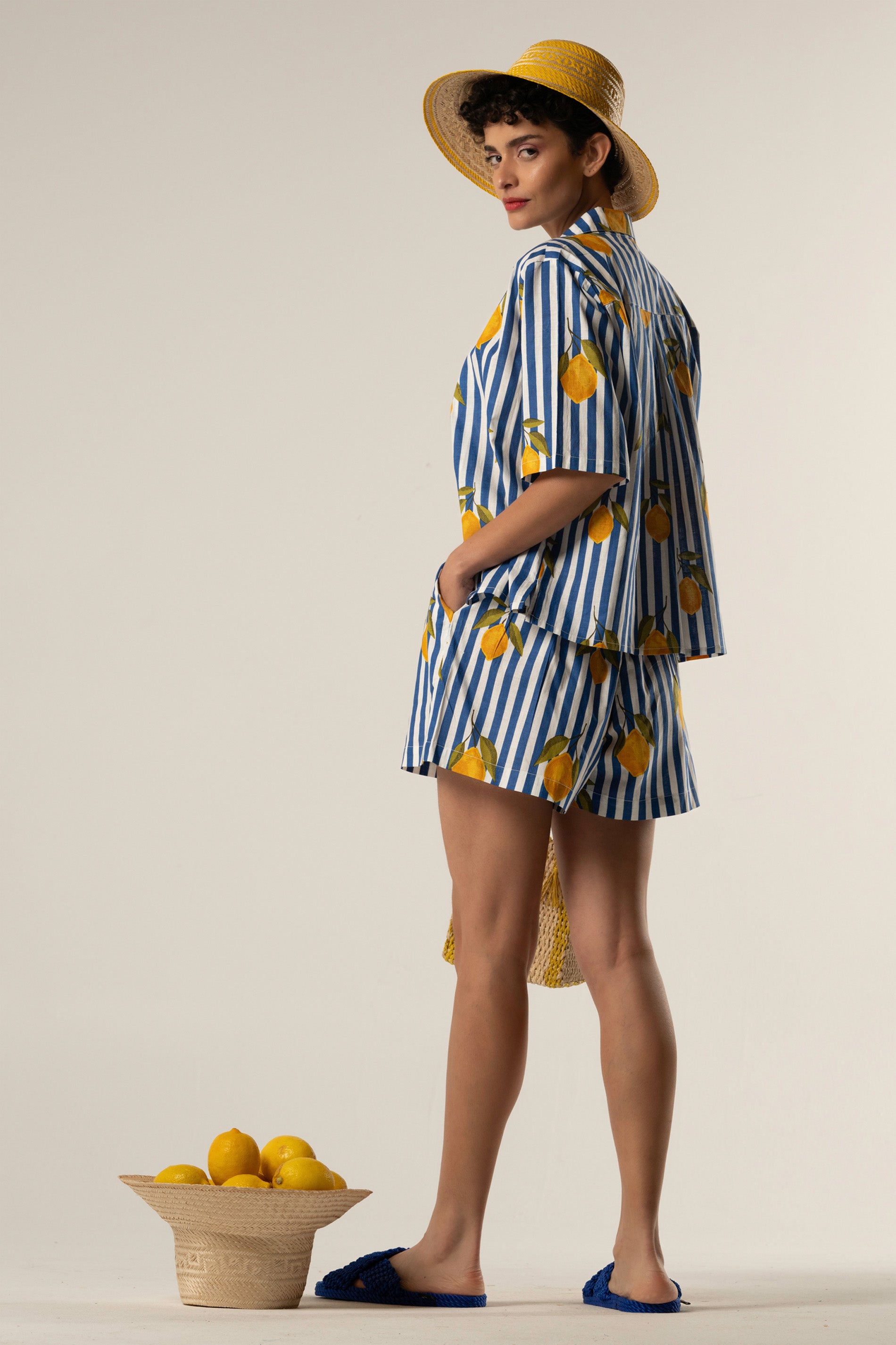 Amazon Short Set Lemon - grey