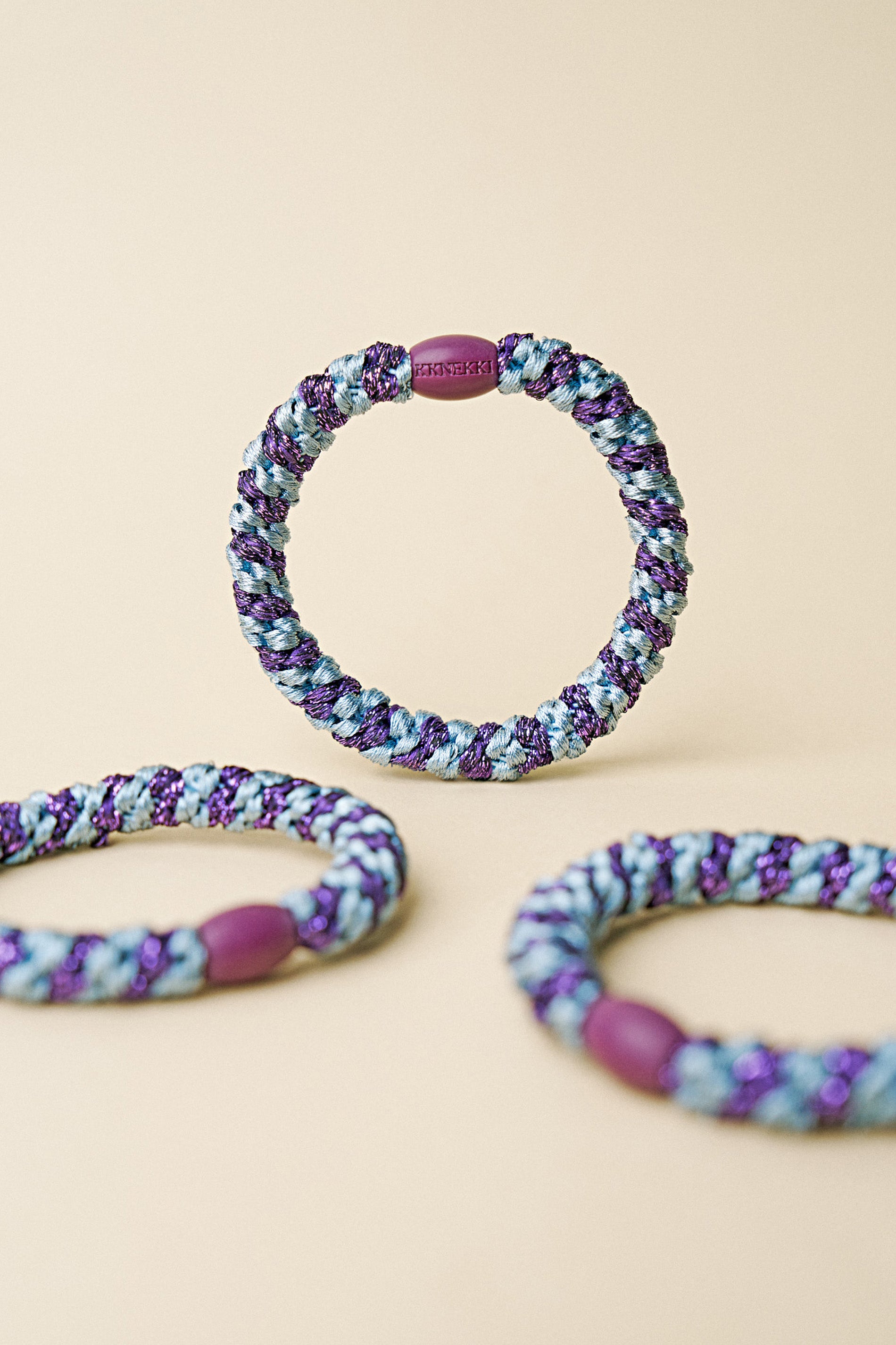 Seablue dark purple glitter Stripe - Two colored stripe