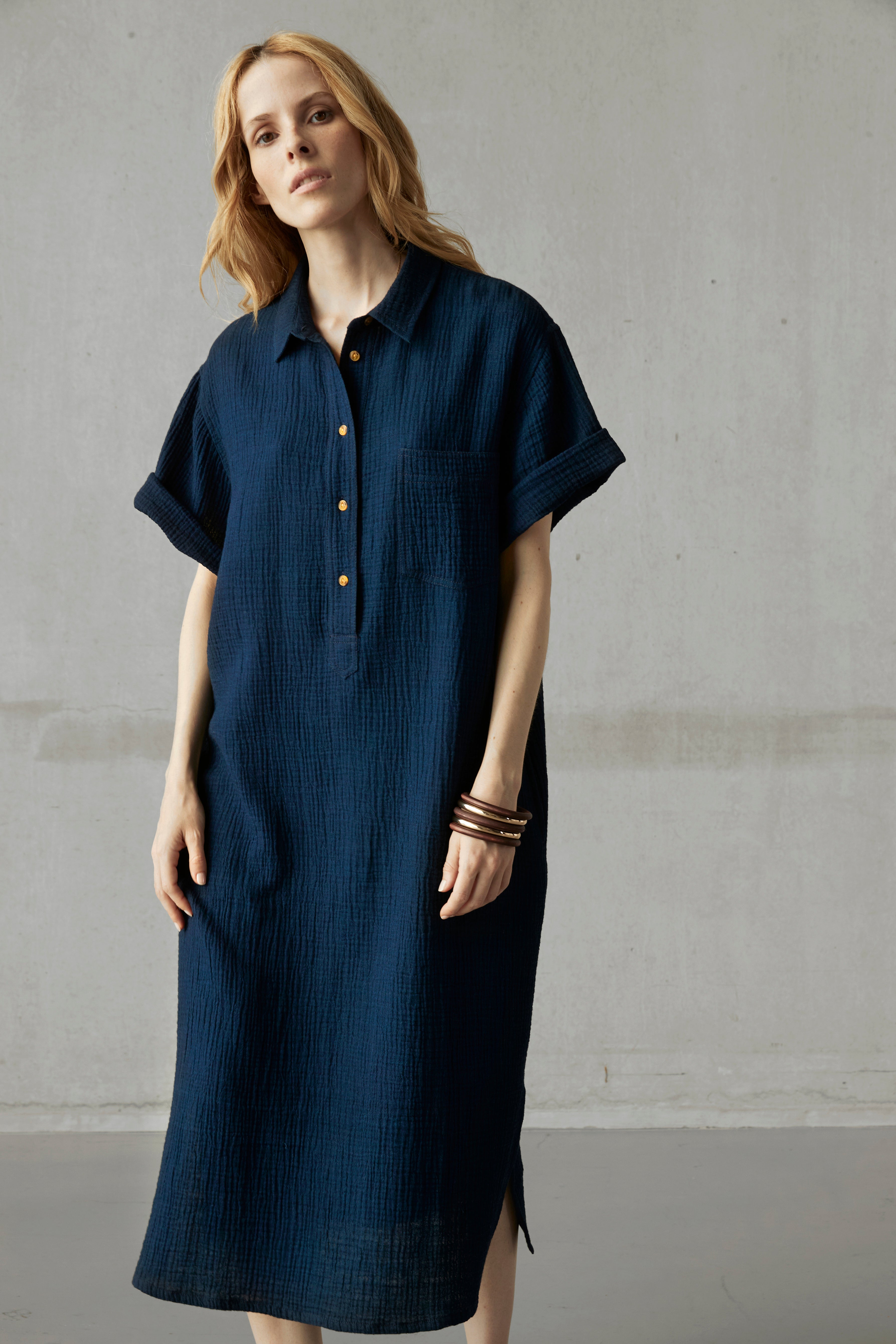 Gown woven - DENIM