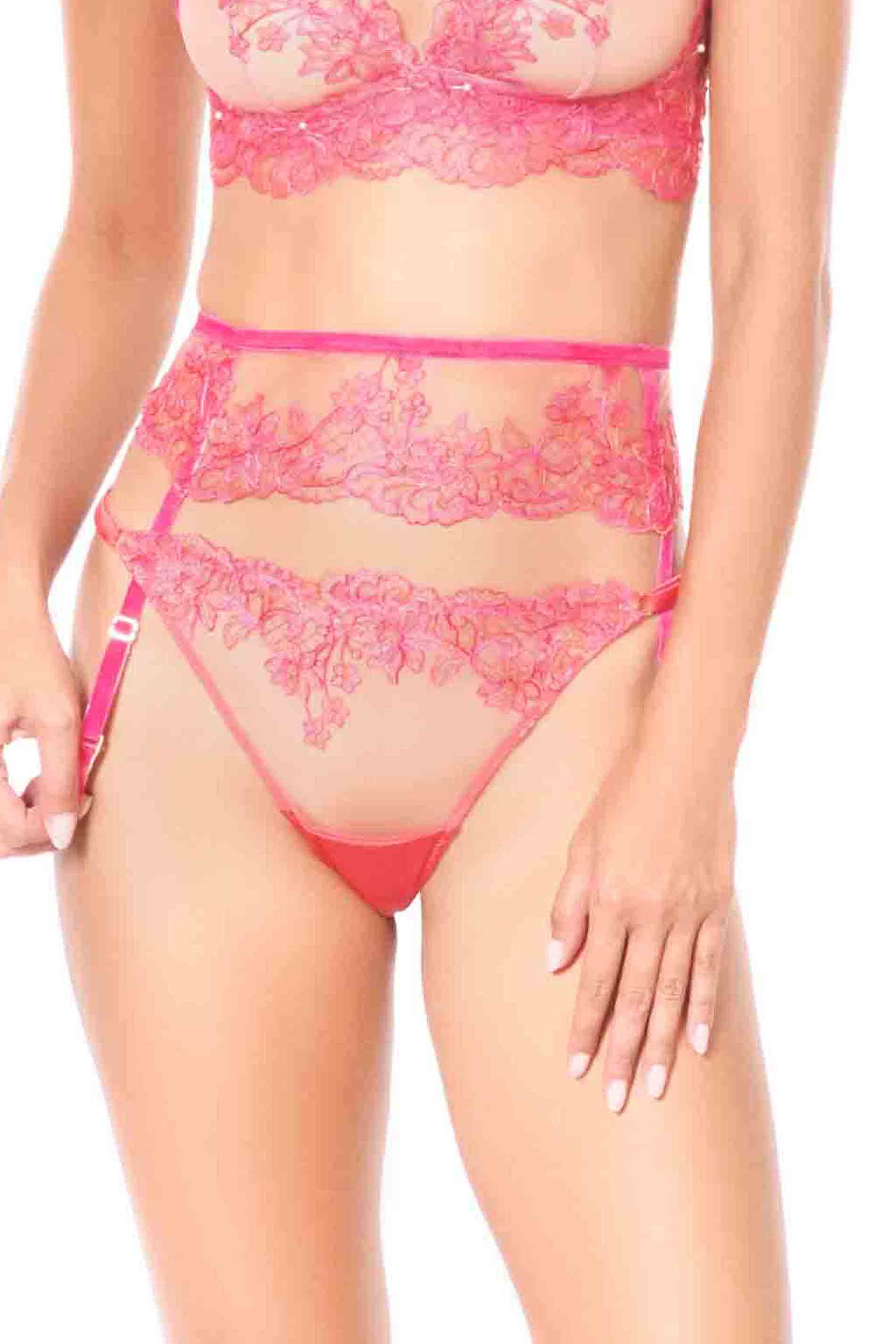 Garter Belt - pink / front