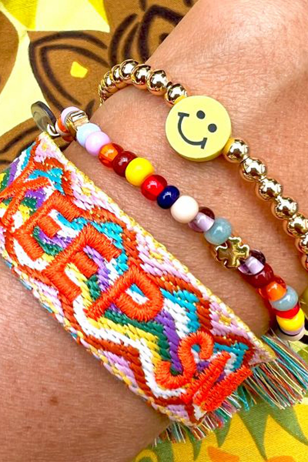 Armband gold - multicolor