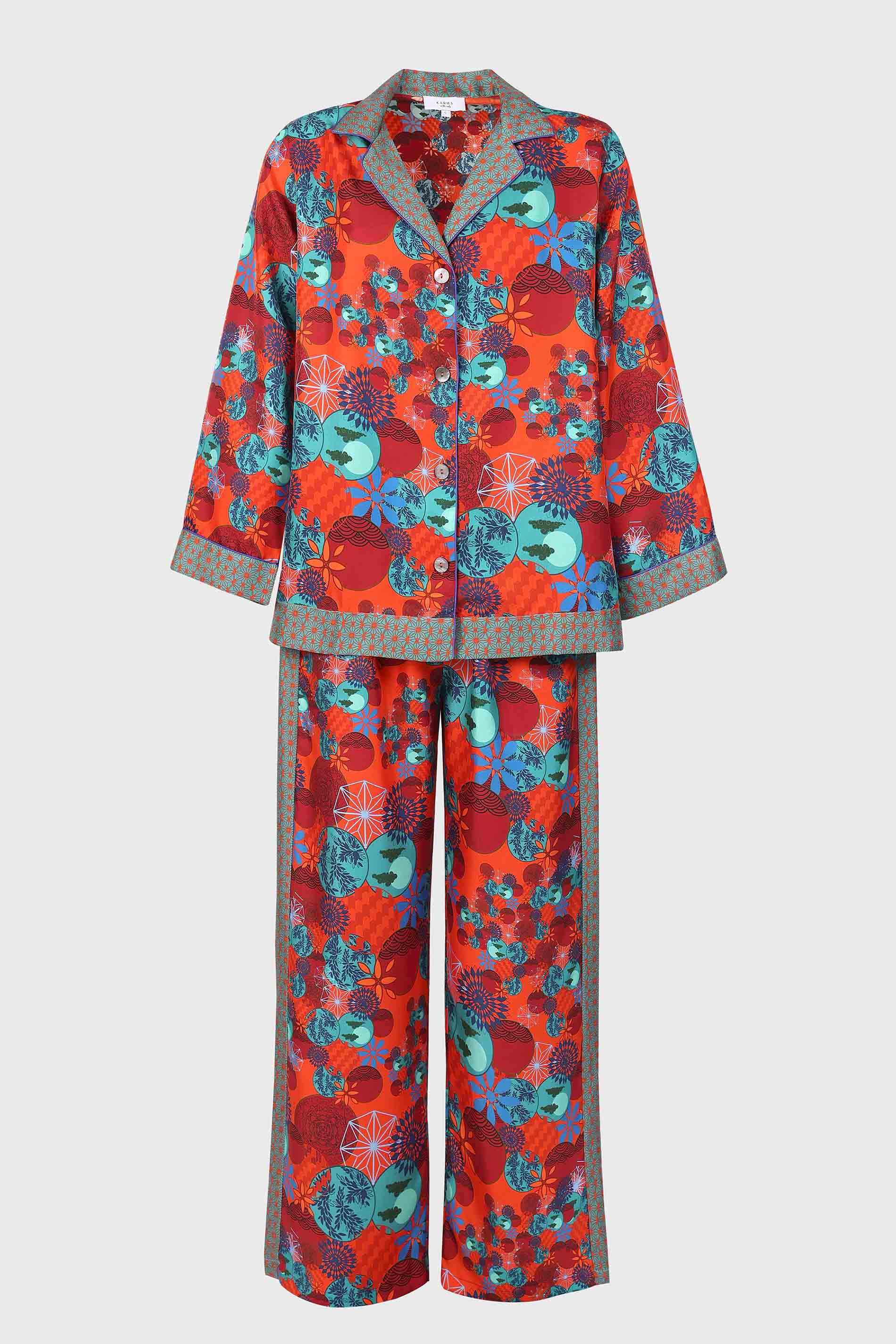 ISA PYJAMA - tama coral / fs