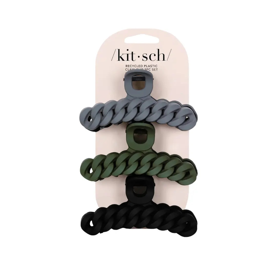 Chain Claw Clips Set schwarz/grau/grün 3Stück