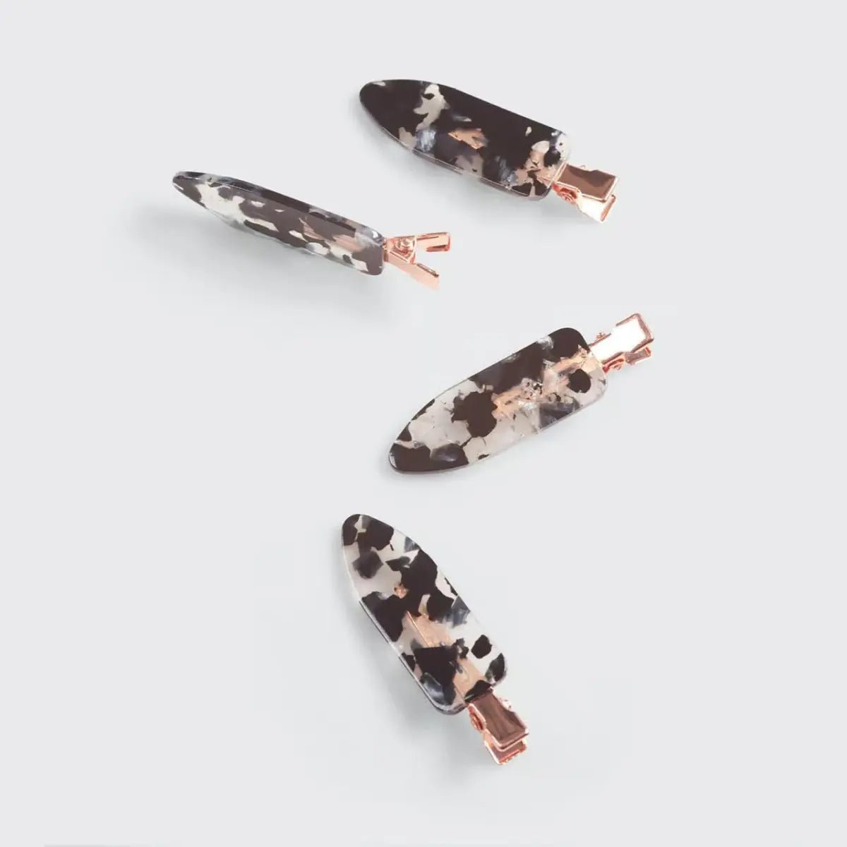 Creaseless Clips Set Black Terrazzo