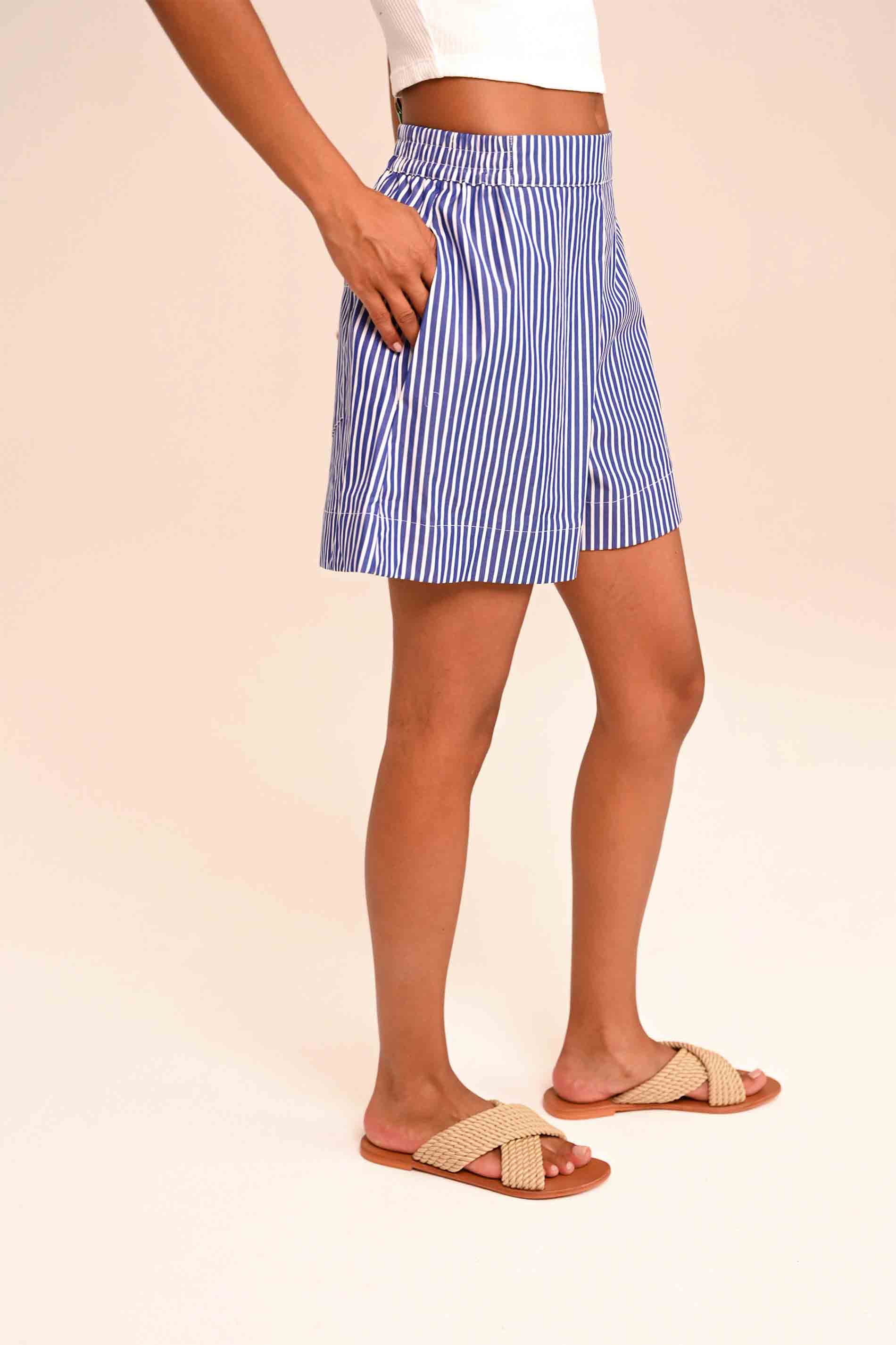 SHORT BRODE - BLEU / detail01