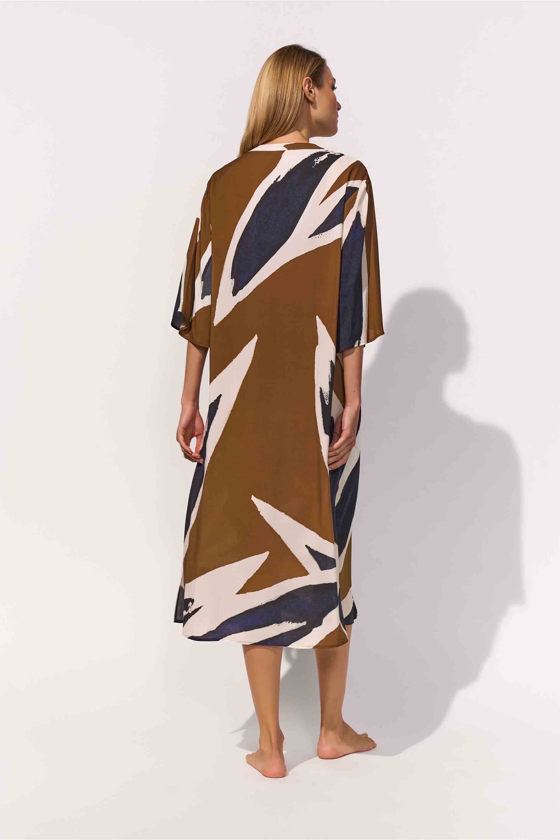 DRESS - NOCTURNE CLAY / back