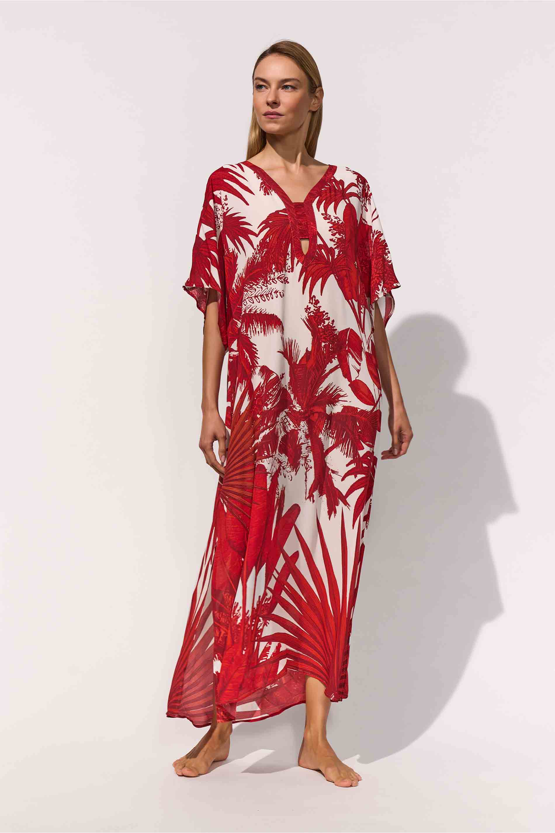 CAFTAN - CREME ROUGE / front