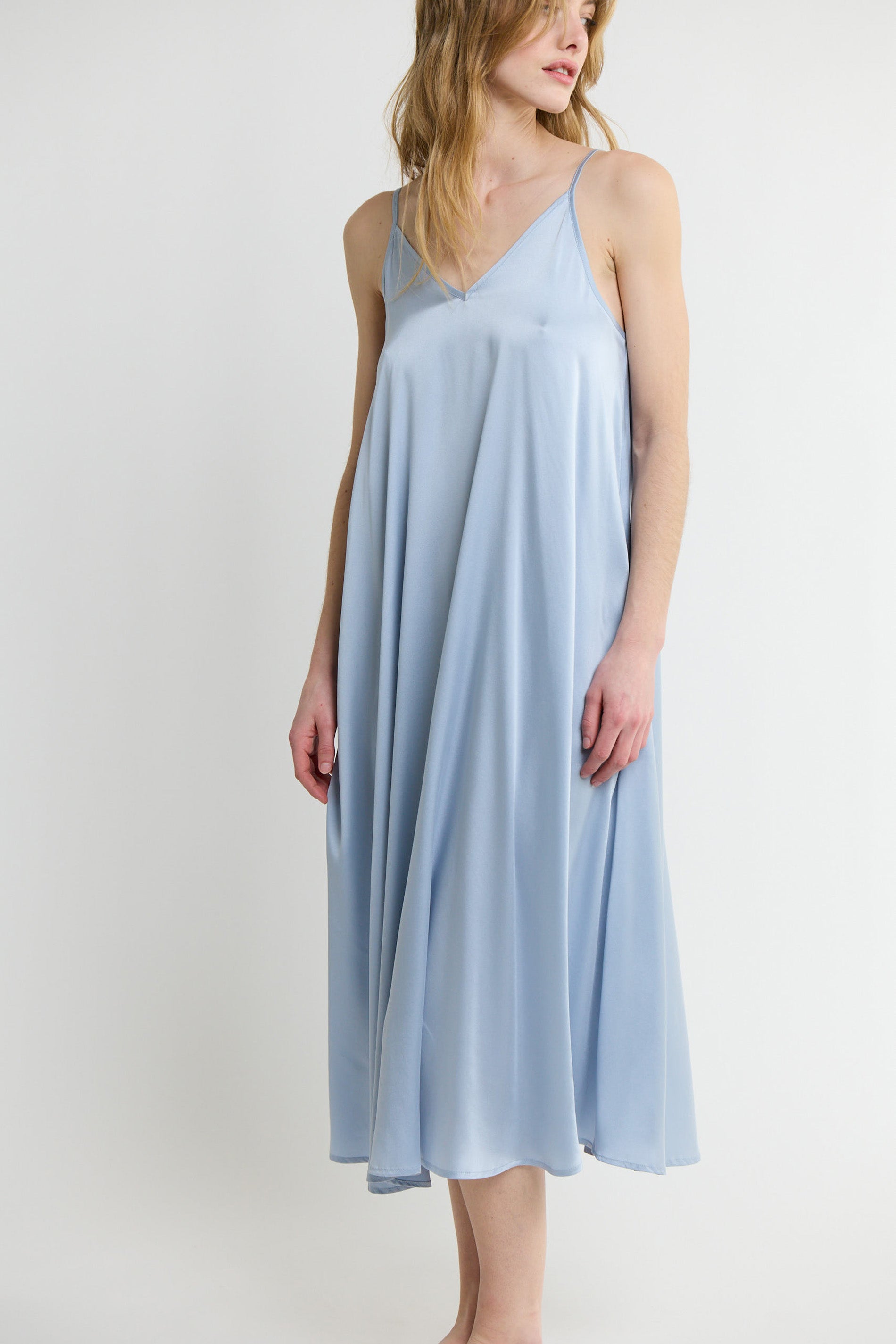 Slipdress silk - hellblau