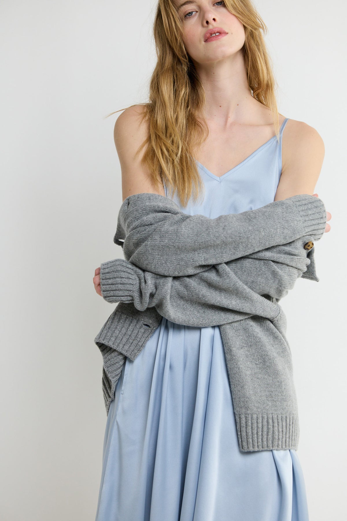 Slipdress silk - hellblau