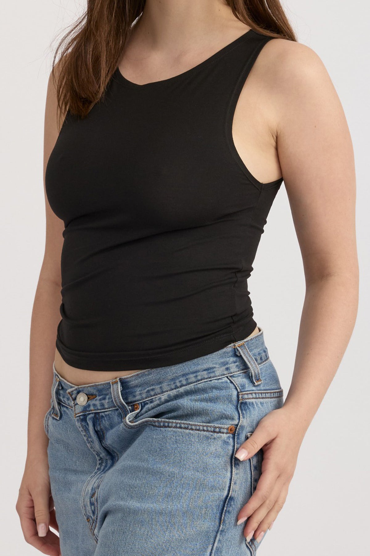 Everyday Boat Neck Top - black
