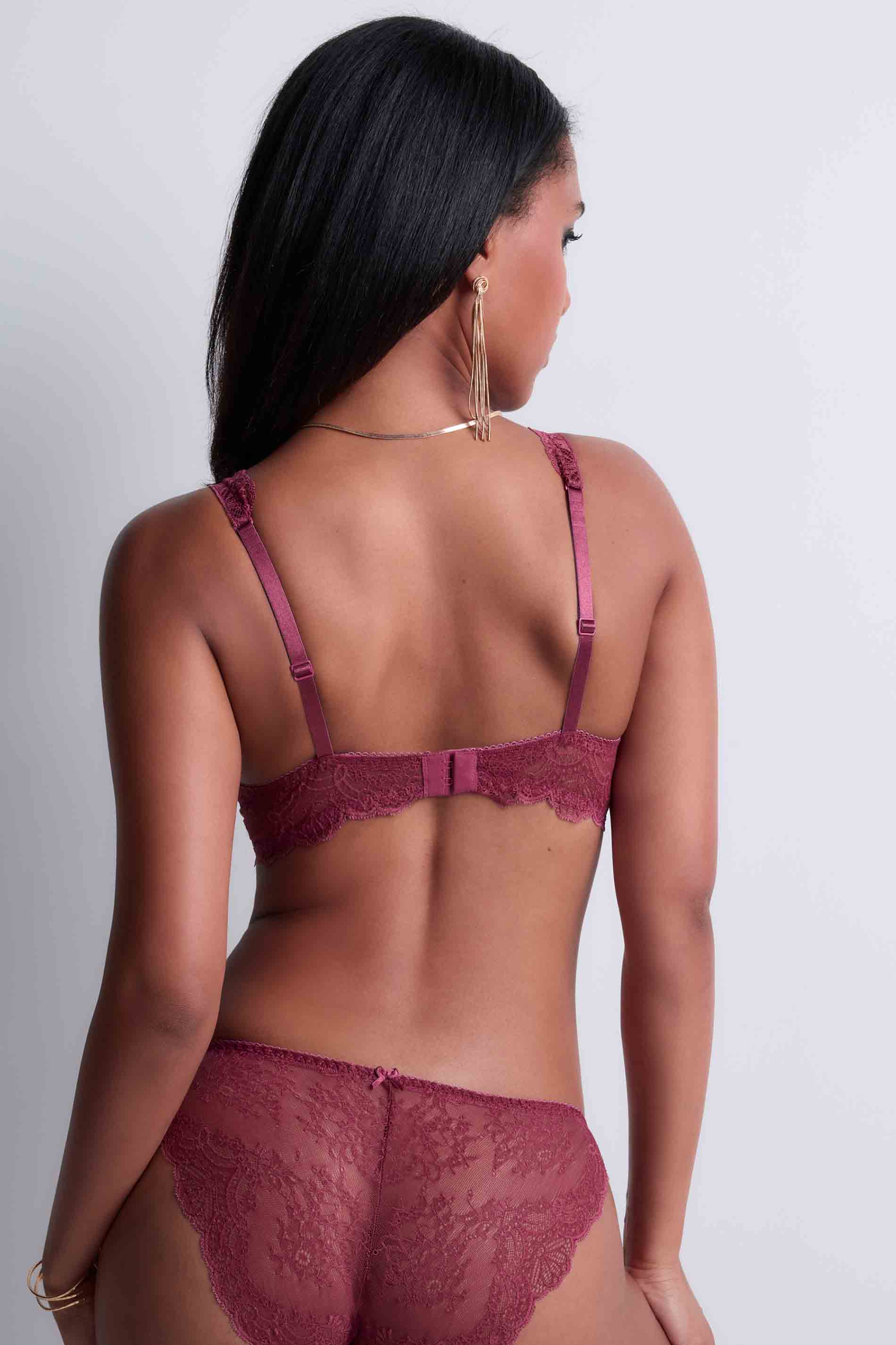 TRIANGLE BRA - MULBERRY / back