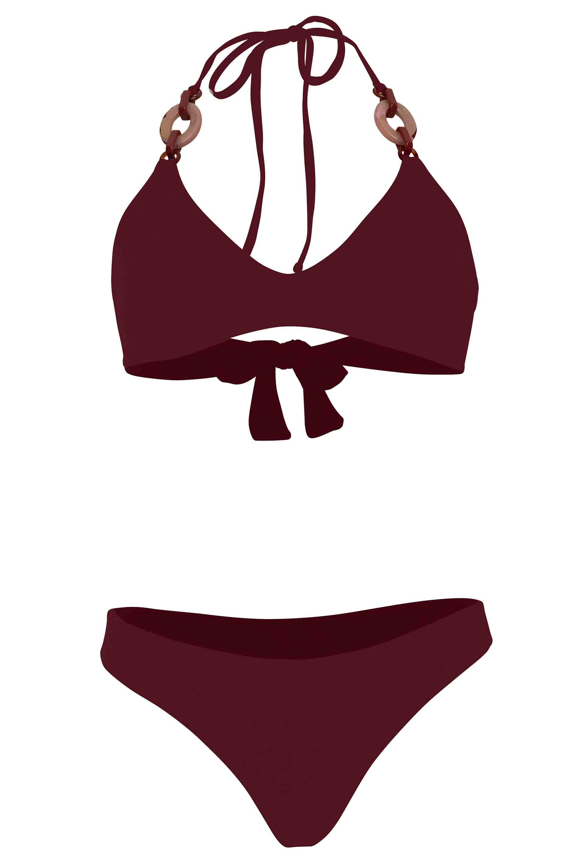 Bikini Olimpia - burgandy