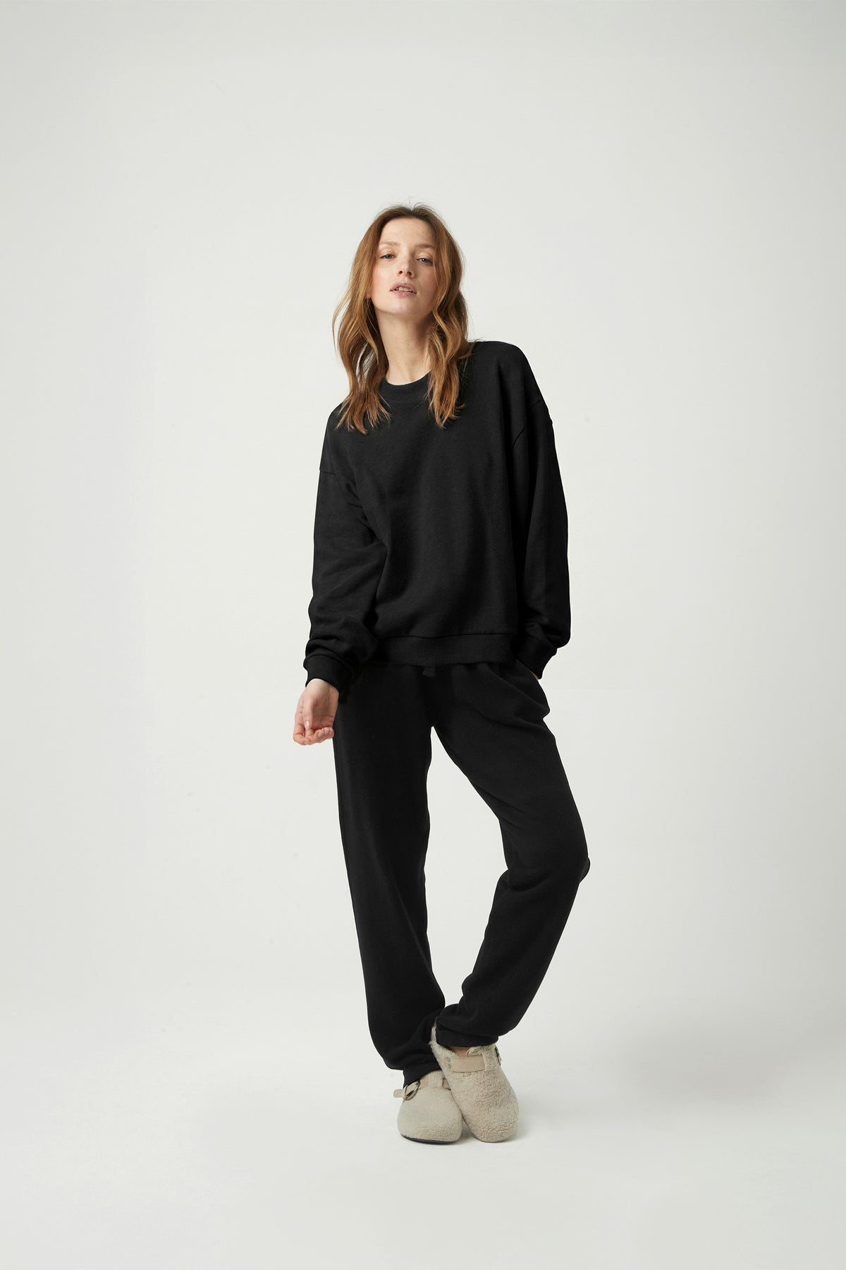 Women's top knitted - BLACK