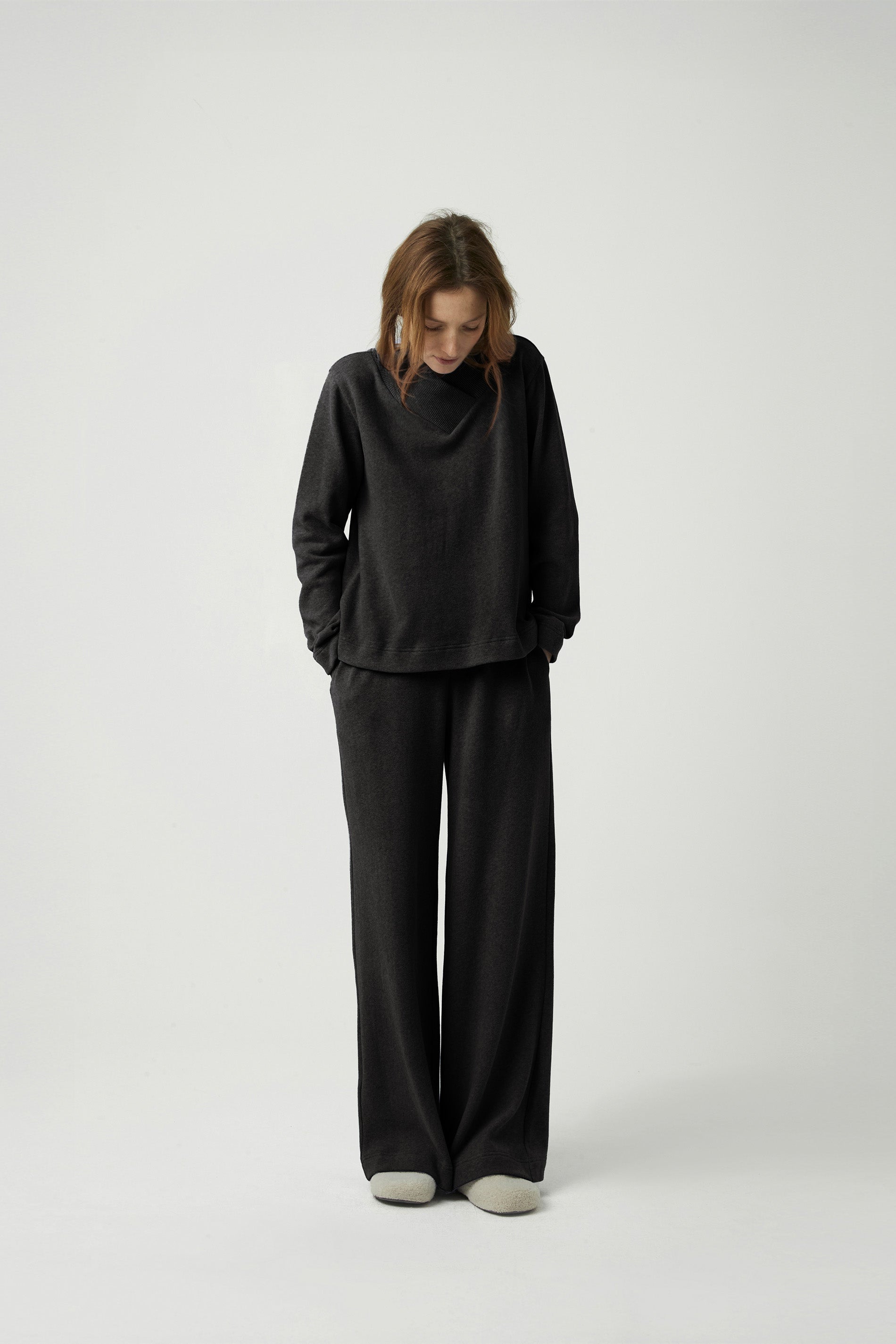 Women's pyjama knitted - BLACK