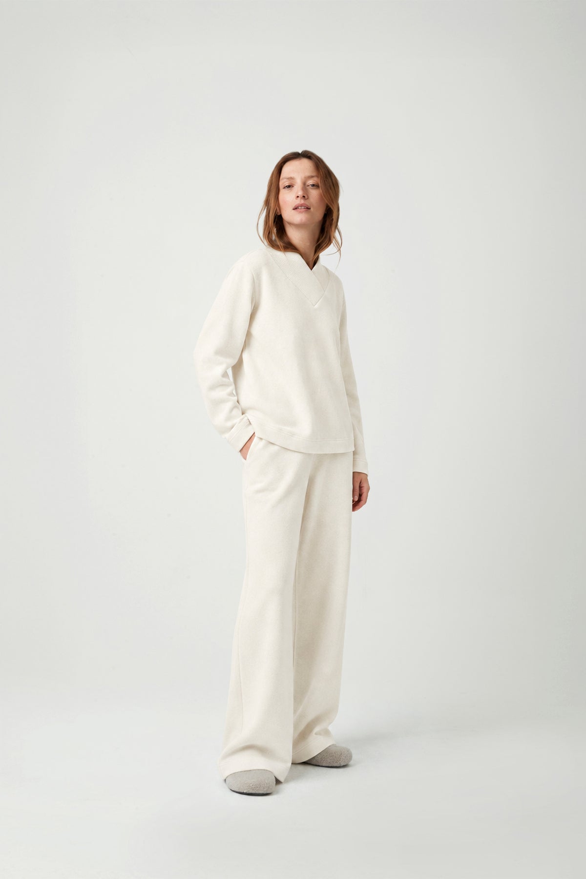 Women's pyjama knitted - IVORY