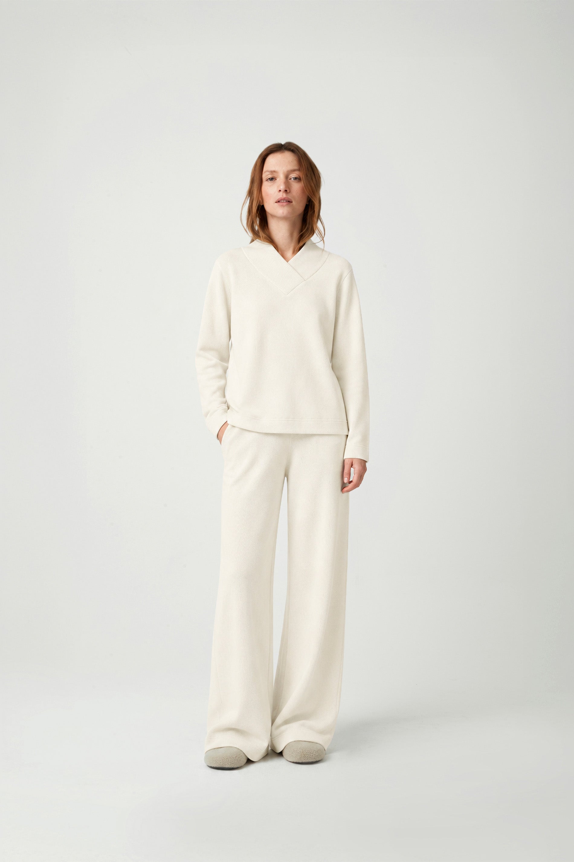 Women's pyjama knitted - IVORY