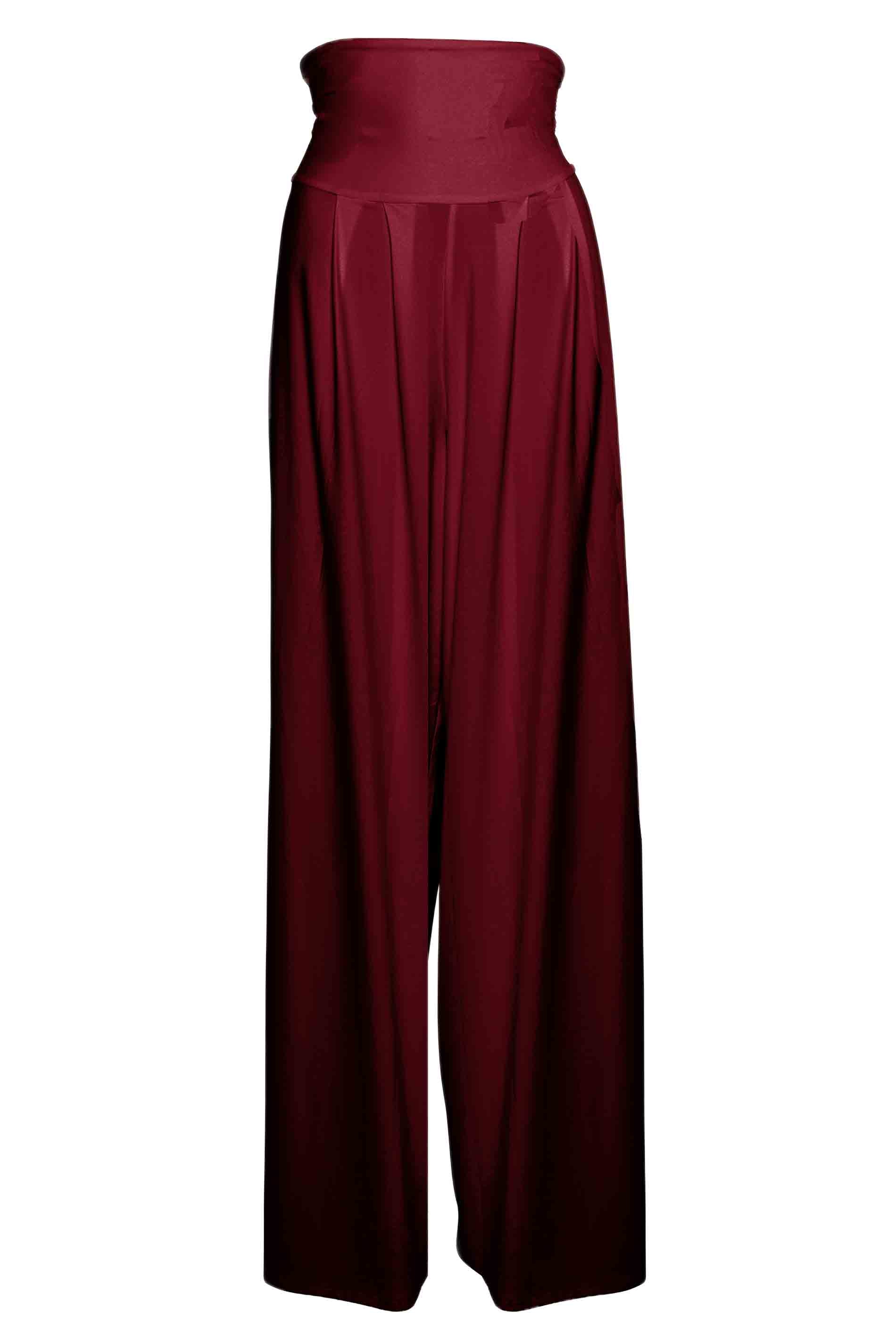 Palazzo Pants - burgandy / fs