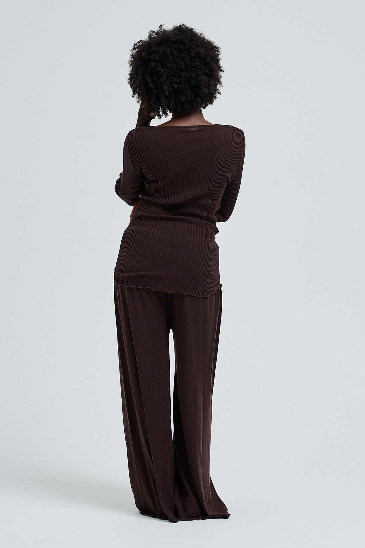L/S T-Shirt Elegante - dark brown