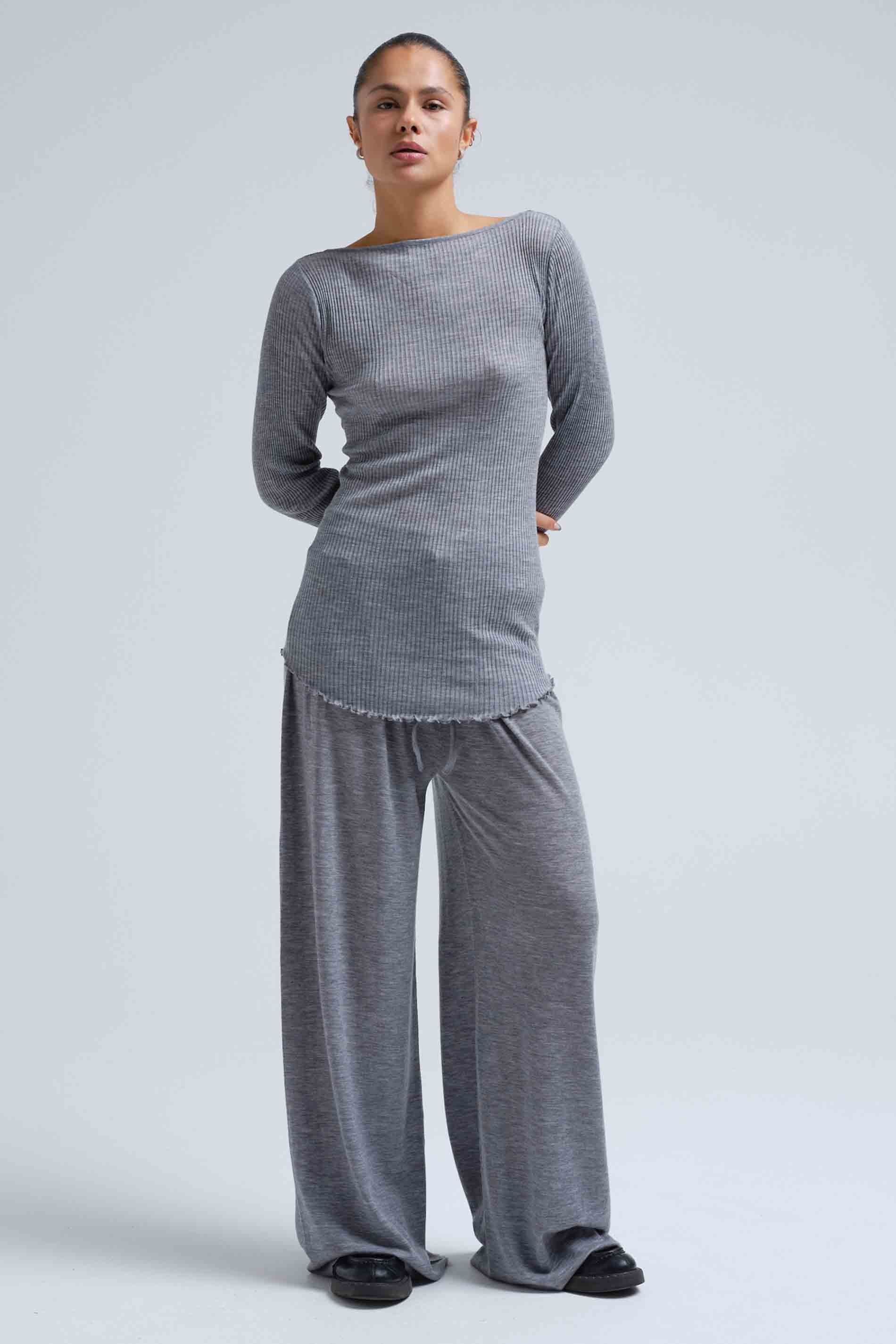 T-Shirt Elegante - grey melange