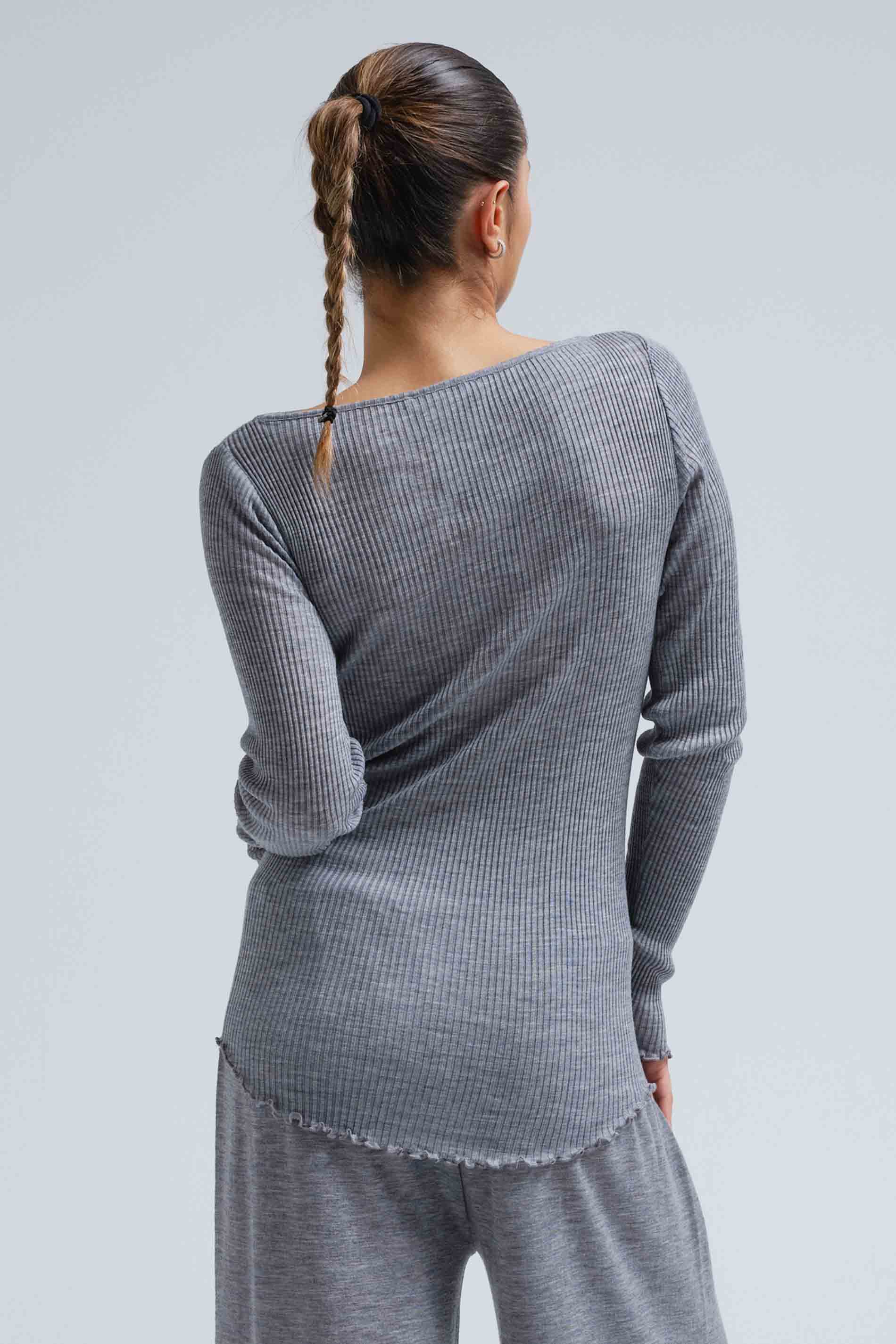 T-Shirt Elegante - grey melange