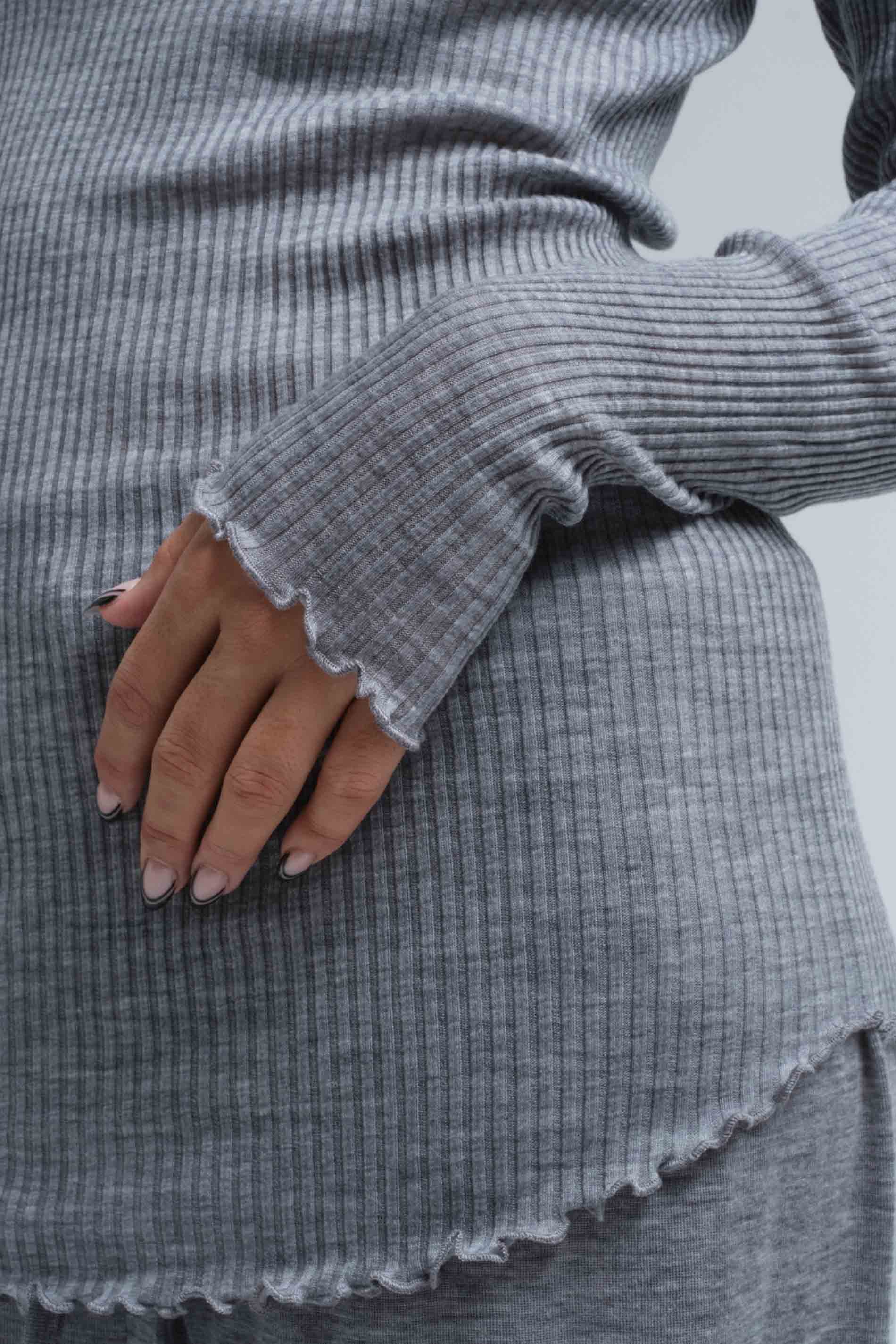 T-Shirt Elegante - grey melange