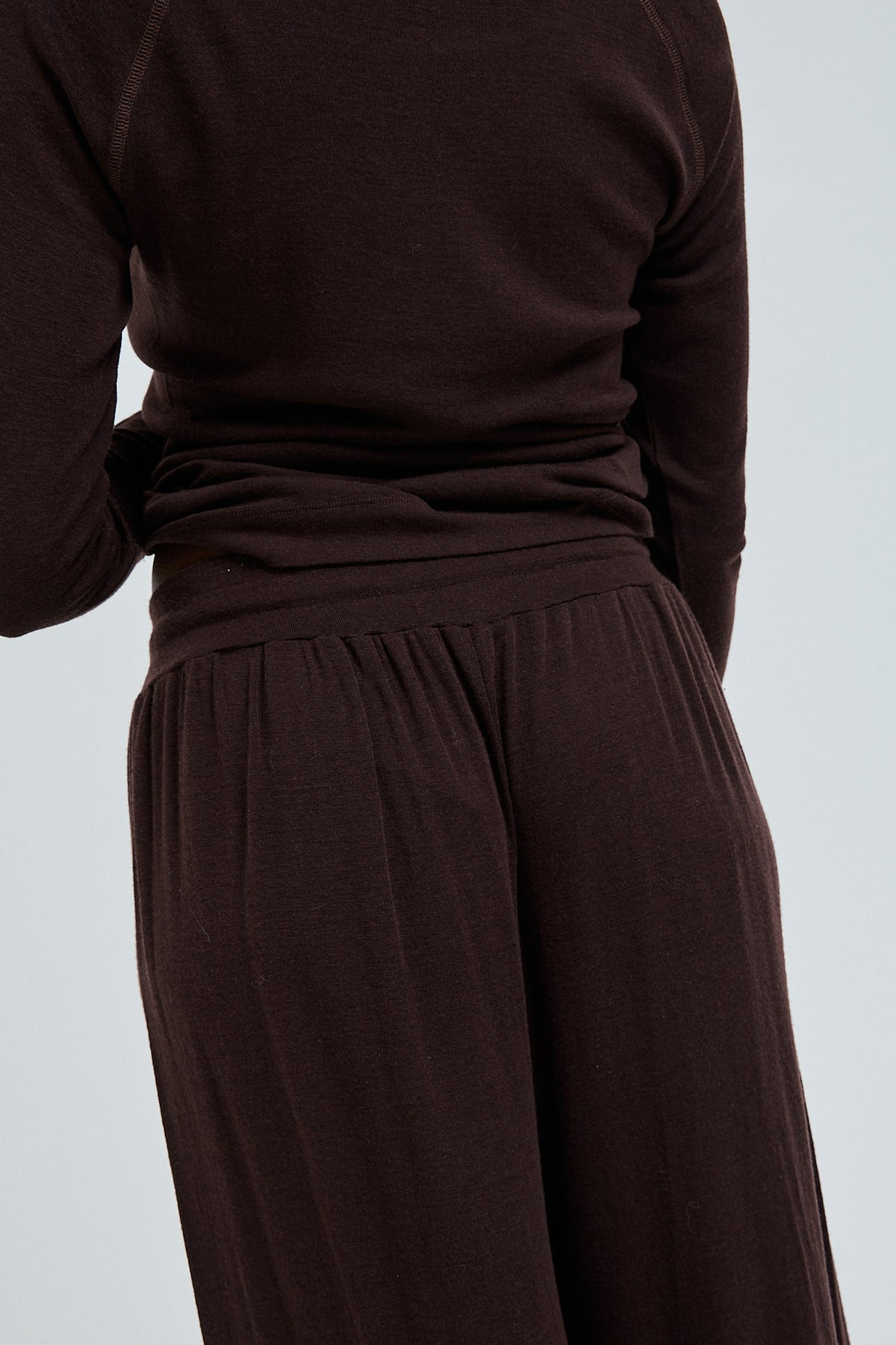 Pants Woolen Barbera - dark brown