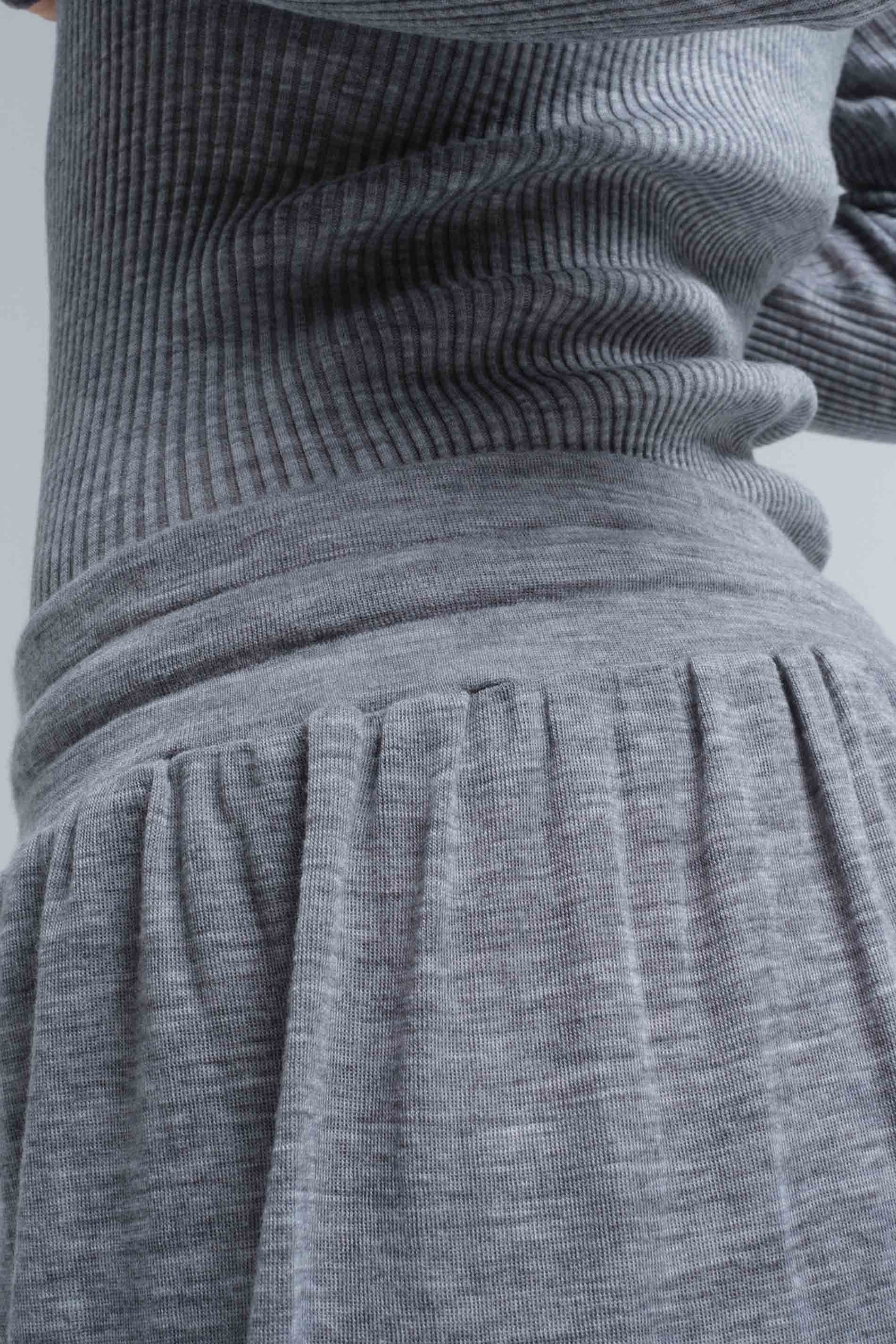 Pants Woolen Barbera - grey melange