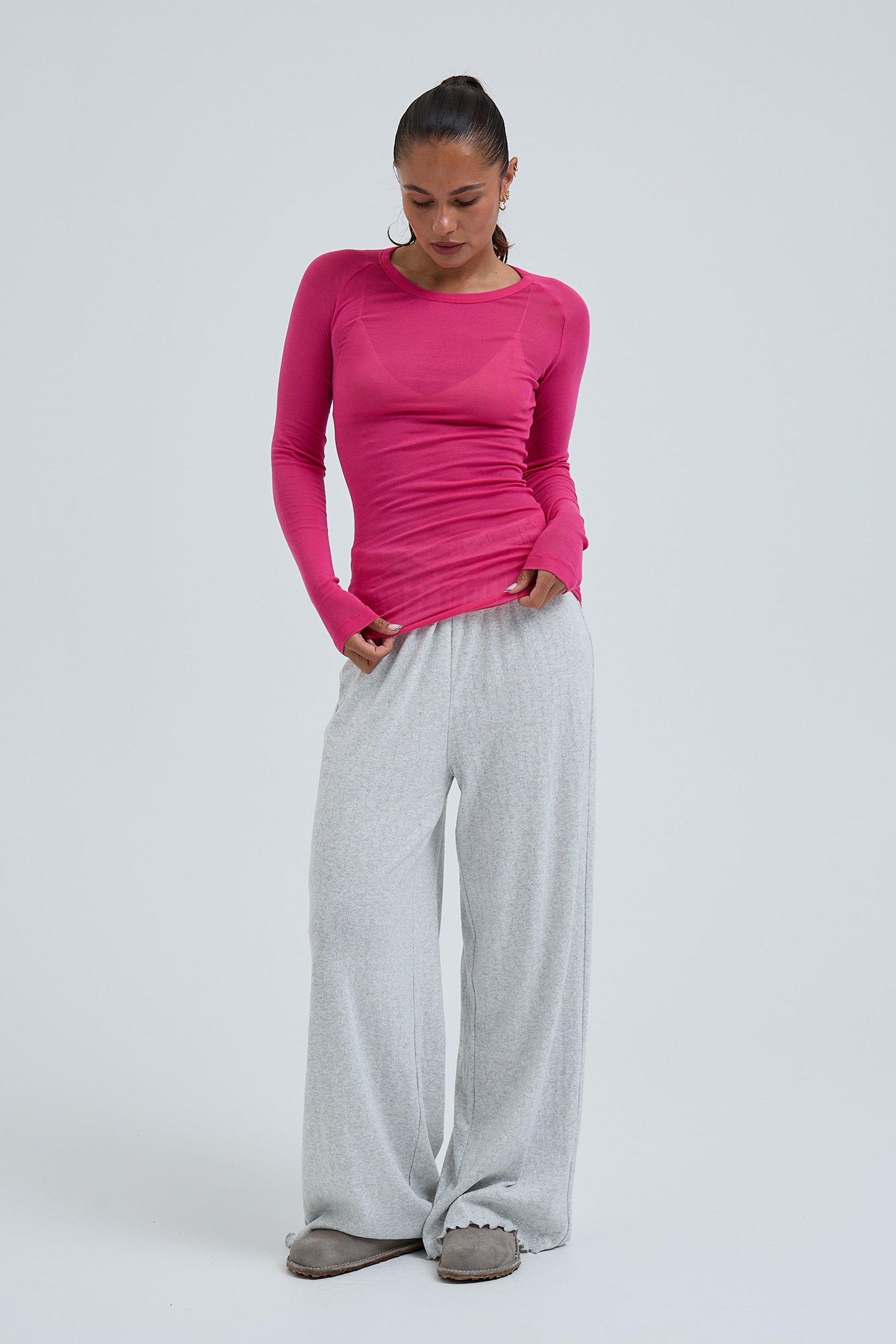 L/S T-Shirt Elvira - Berry Pink
