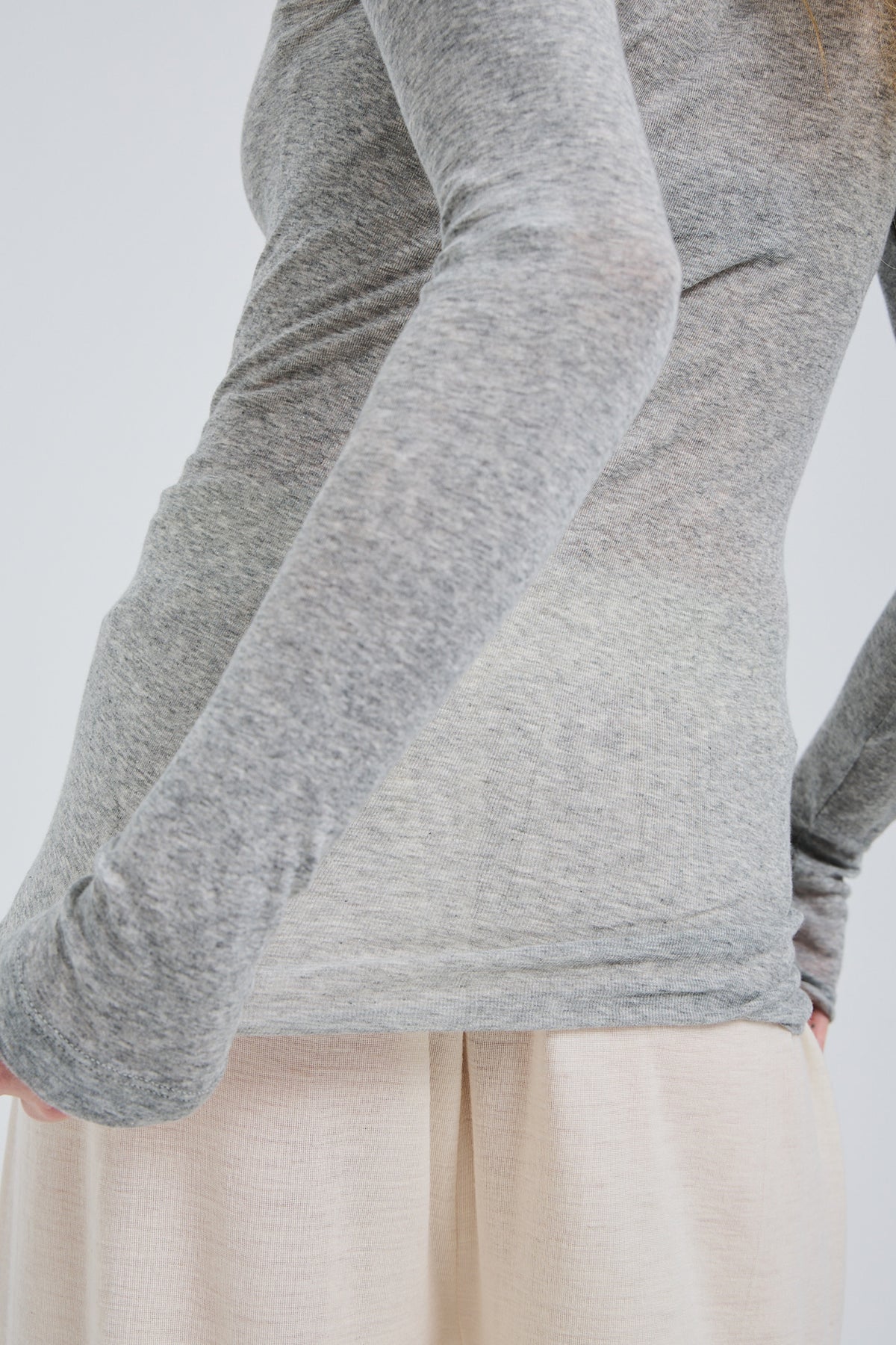 L/S T-Shirt Elvira - grey melange