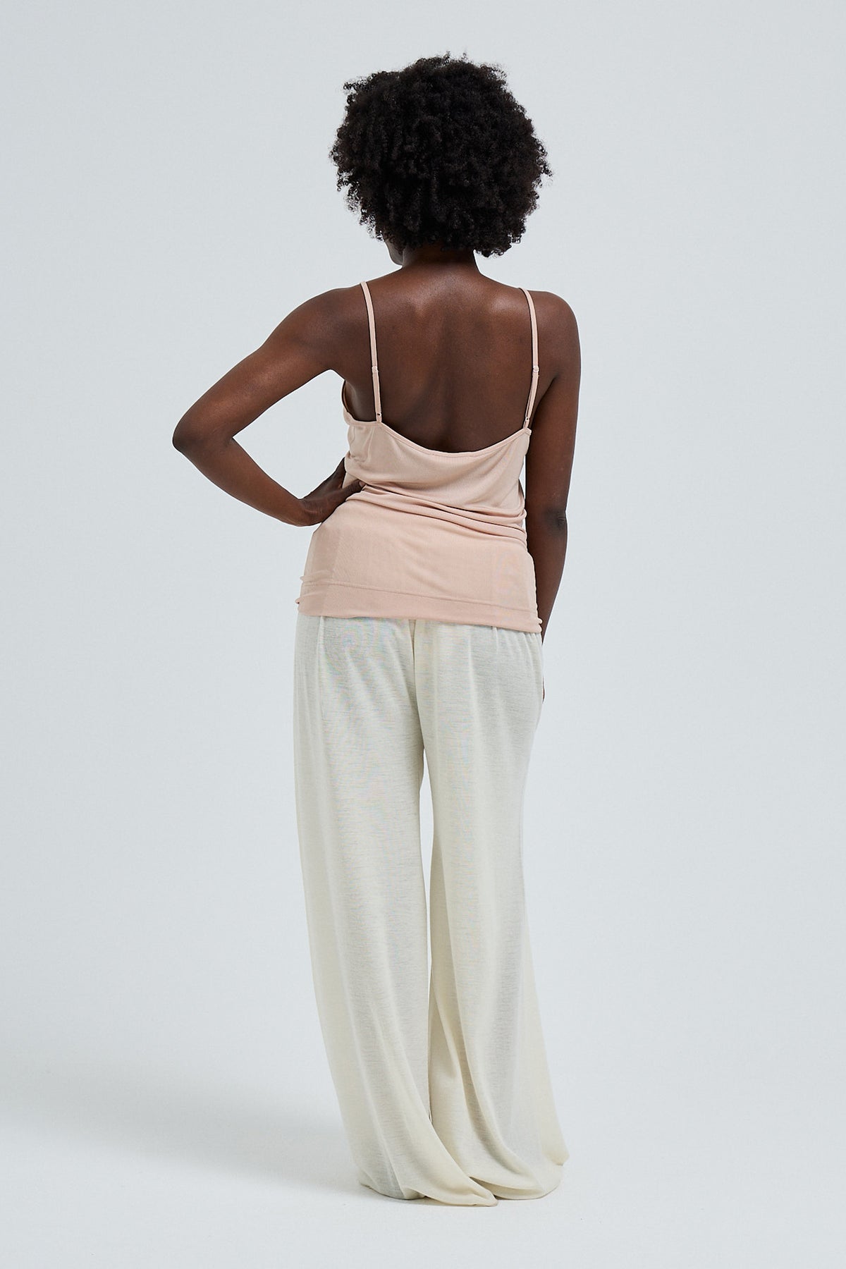 Cami top lace zijde - rosie beige