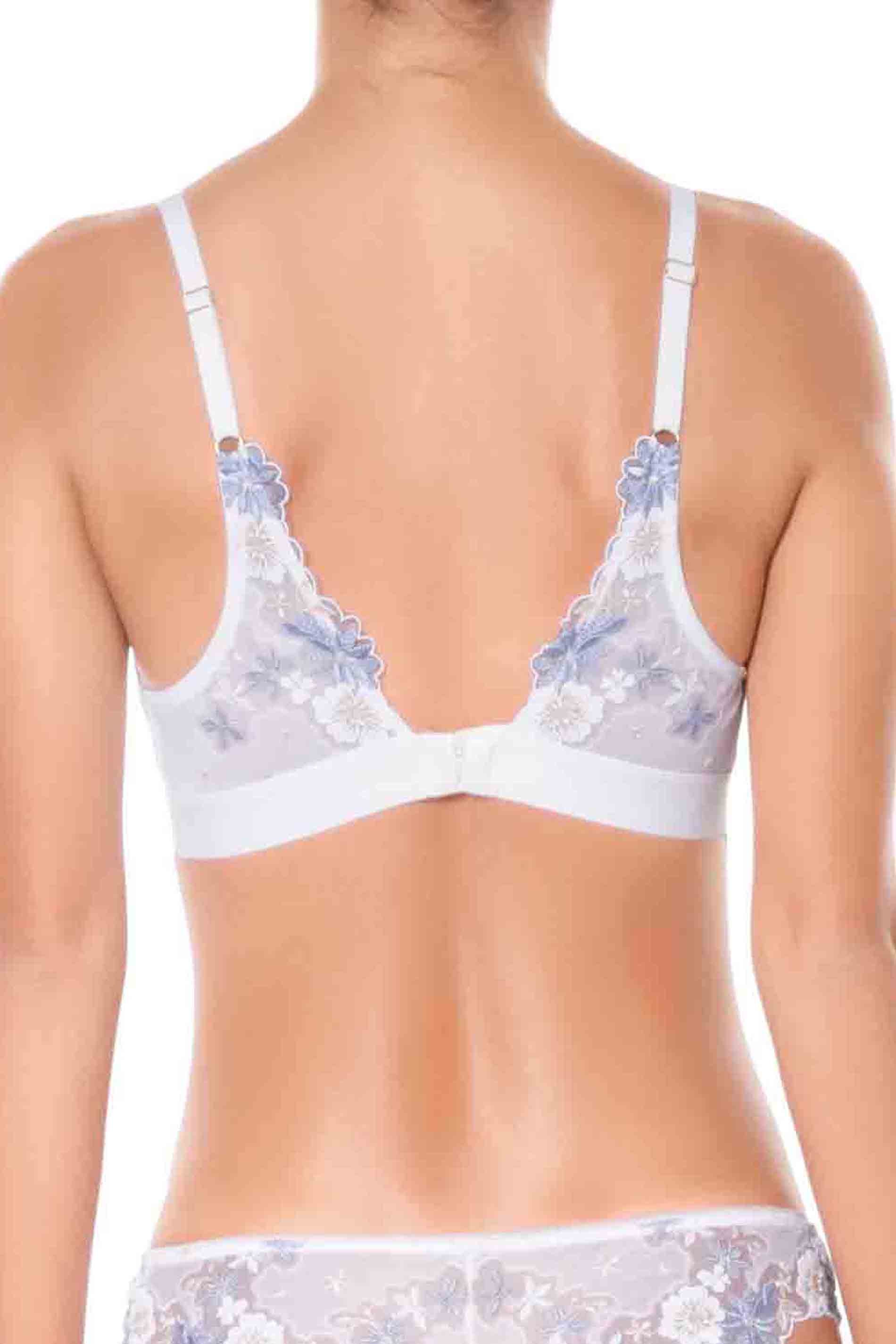Sweet Modal Bralette - floral white / back