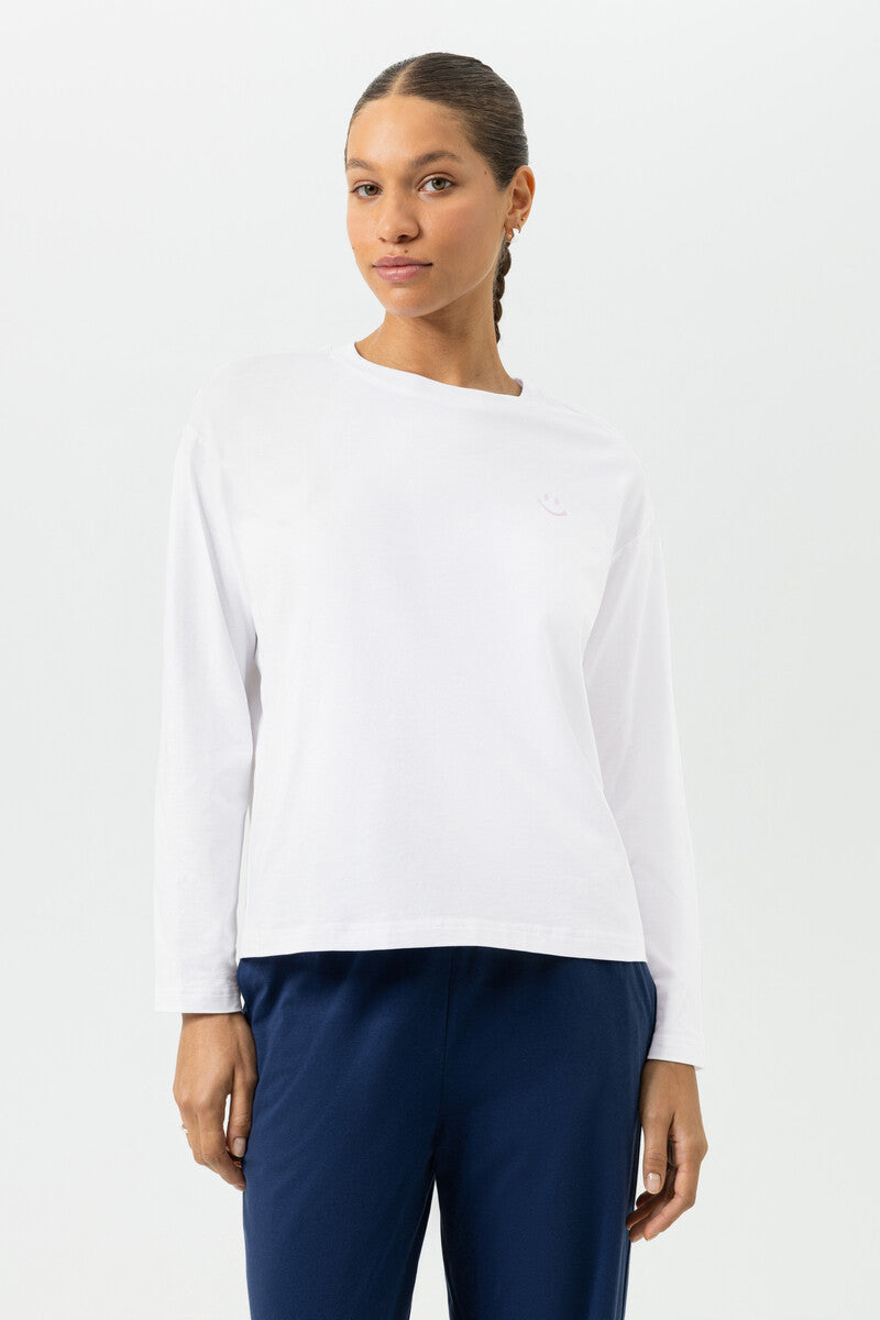 T-Shirt langarm - weiss