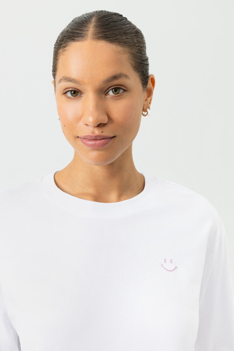 T-Shirt langarm - weiss