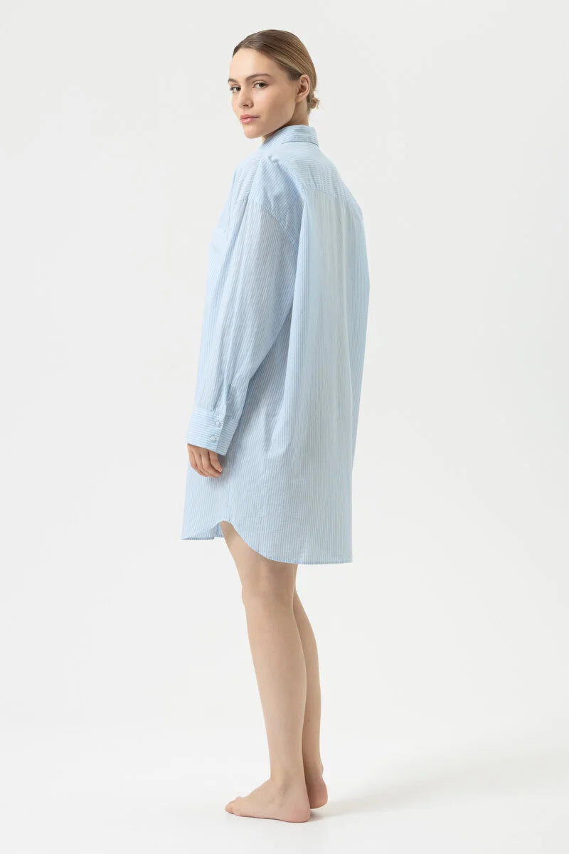 Nachthemd langarm - powder blue