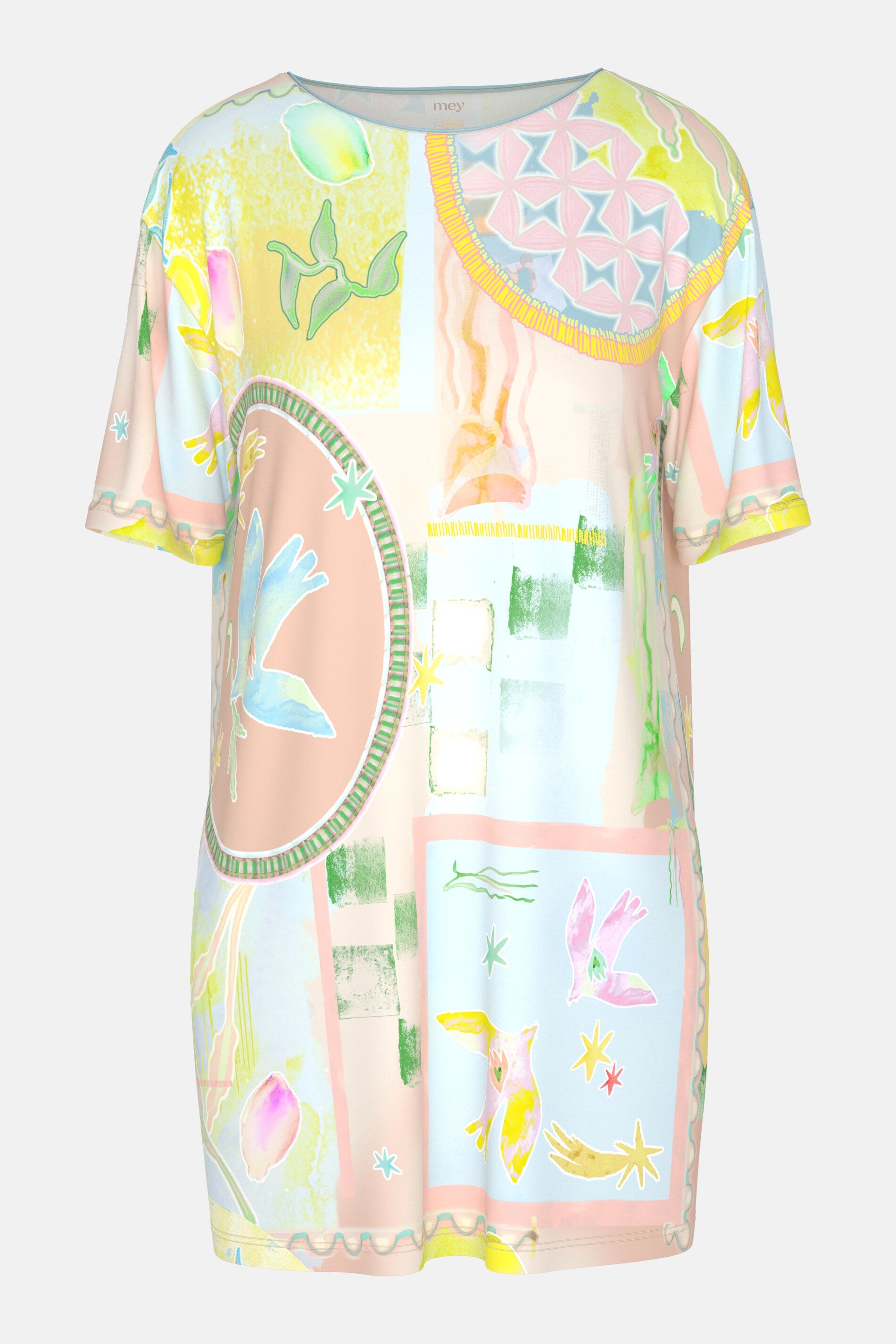 Bigshirt kurzarm - breezy blue