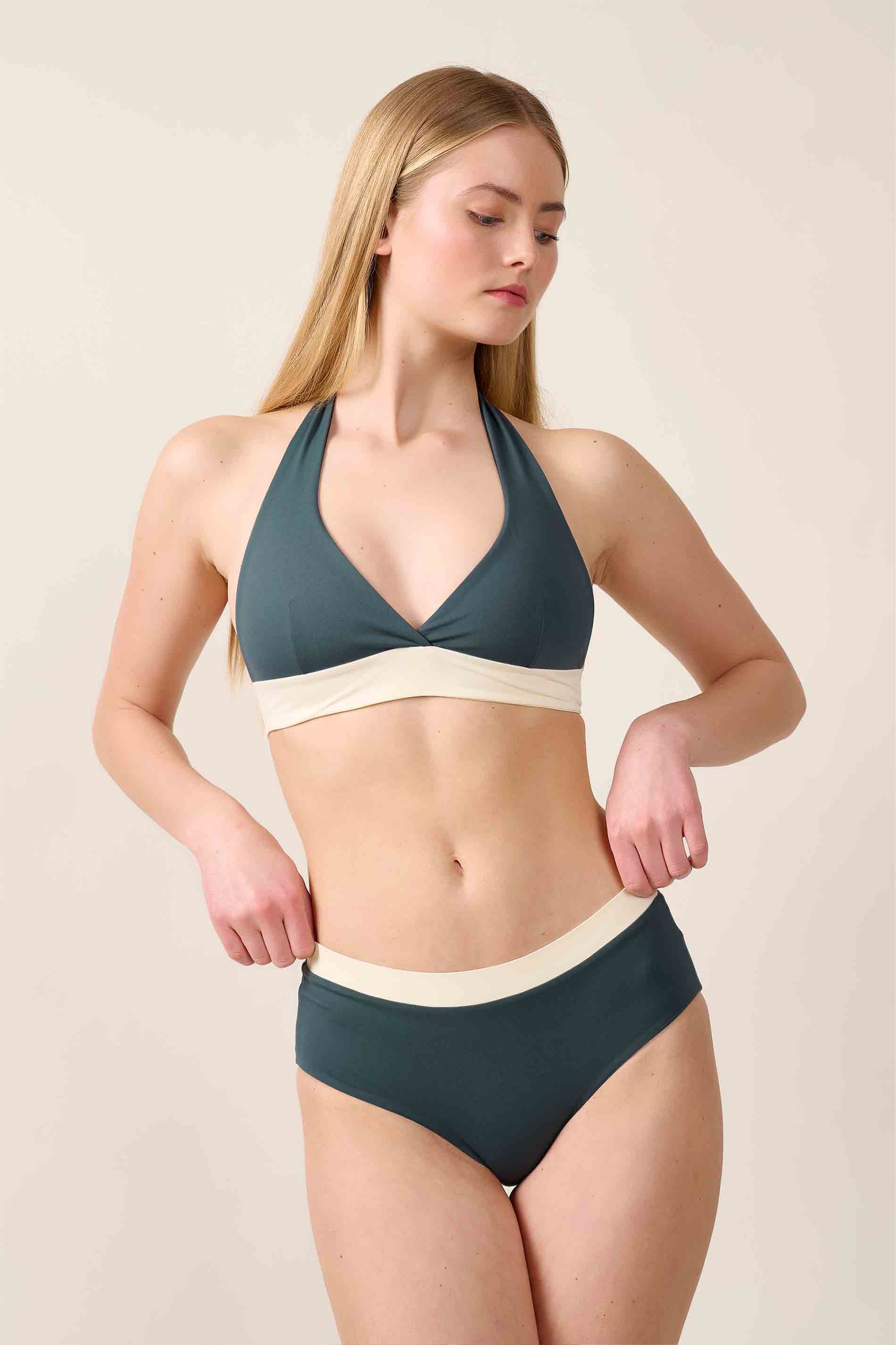 NECKHOLDER TOP - black-grey-white / front