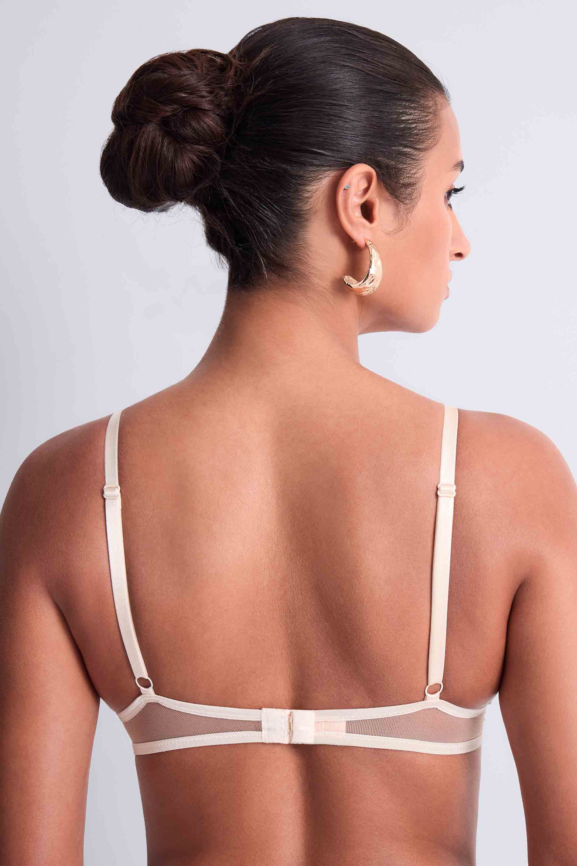 UNDERWIRED TRIANGLE BRA - DUNE / back
