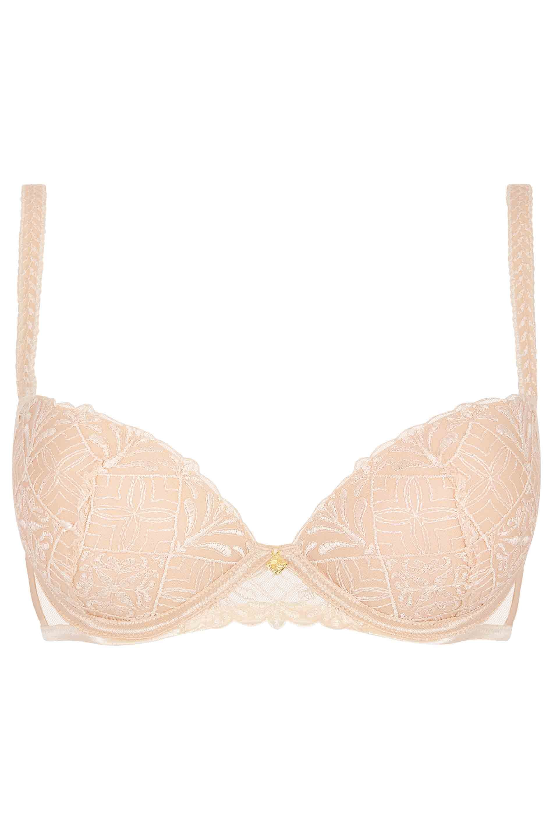 PADDED PLUNGE BRA - DUNE / fs
