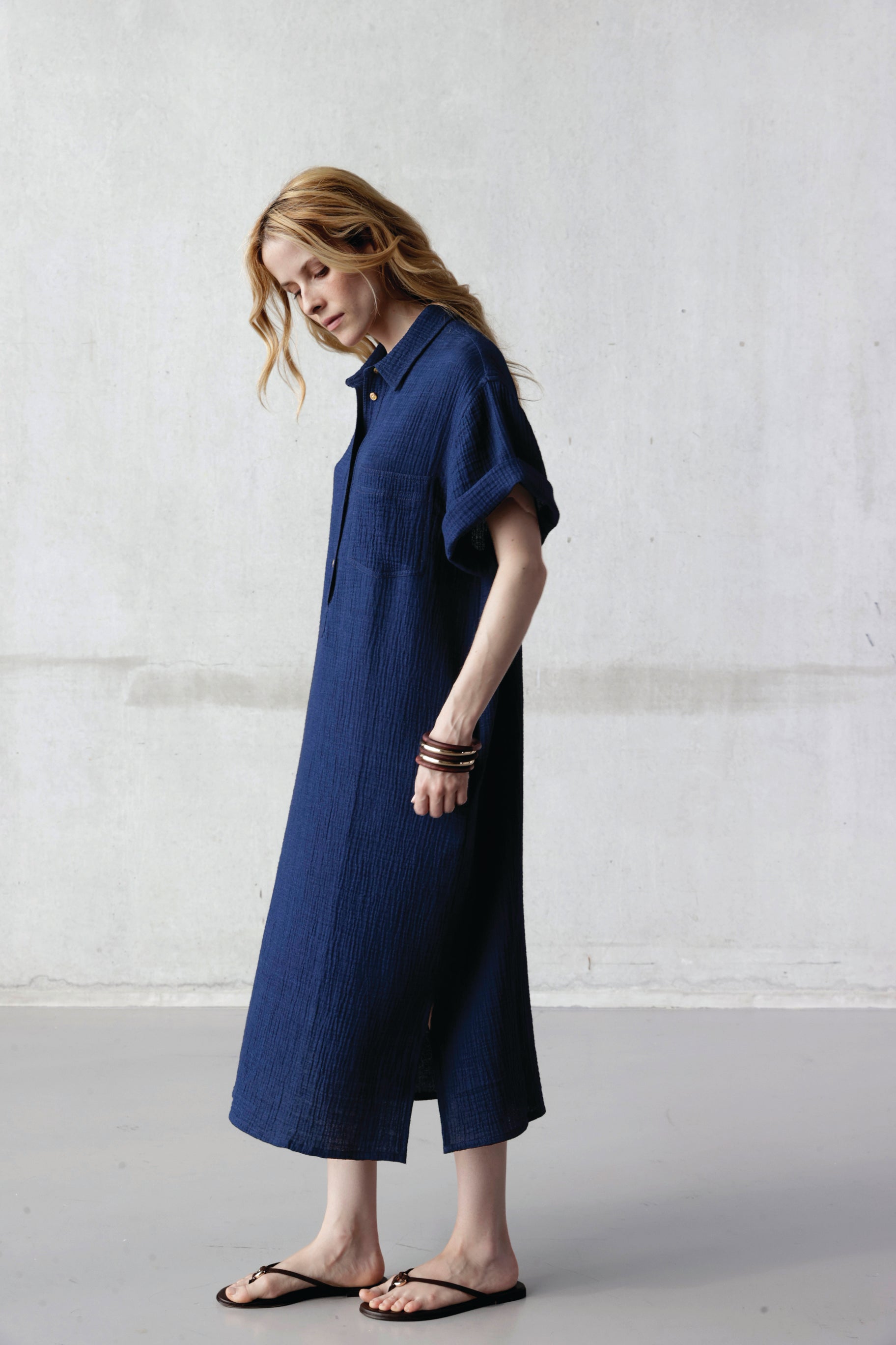 Gown woven - DENIM