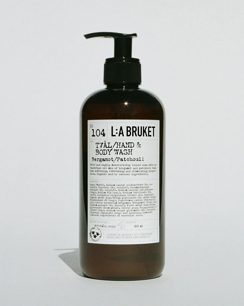 L:a Bruket No. 104 BERGAMOTT/PATCHOULI TVAL, Flüssige Seife/Duschgel B